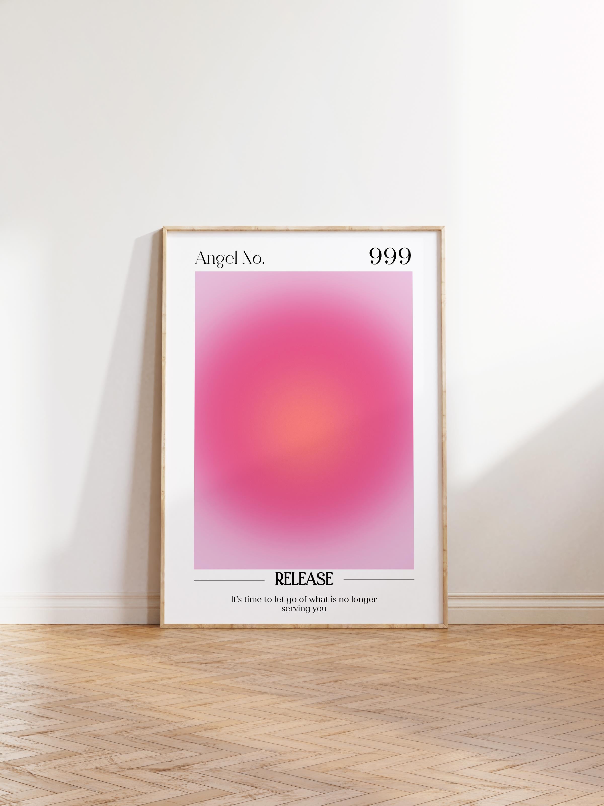 Çerçevesiz Poster, Aura Serisi NO:5 - 999 - Release, Melek Numaraları, Renkli Poster, Sanat Kağıdı