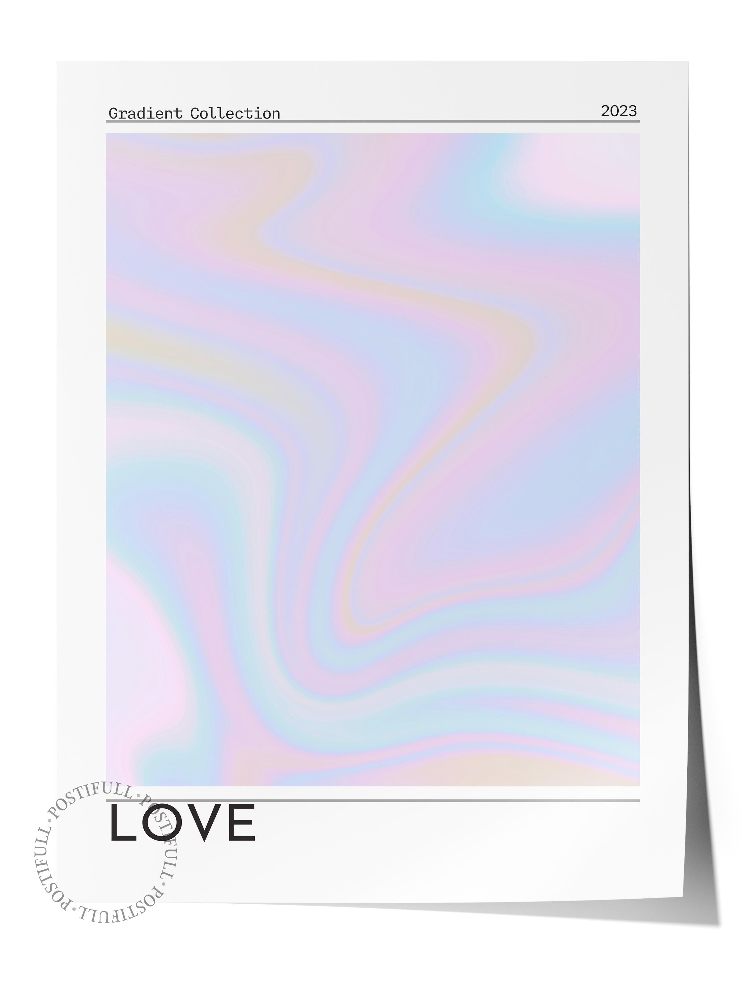 Çerçevesiz Poster, Aura Serisi NO:62 - Love, Melek Numaraları, Renkli Poster