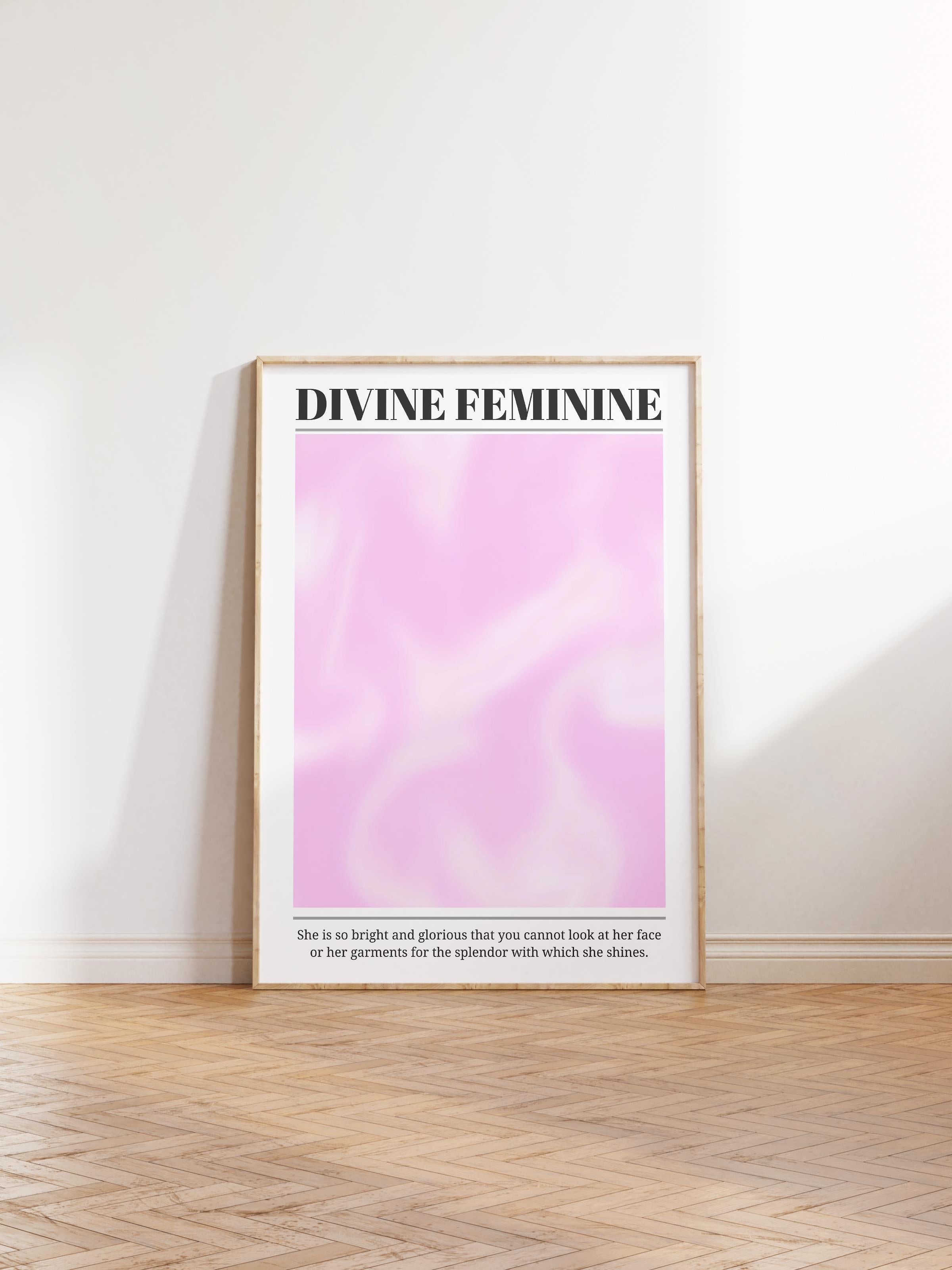 Çerçevesiz Poster, Aura Serisi NO:79 - Divine Feminine, Melek Numaraları, Renkli Poster