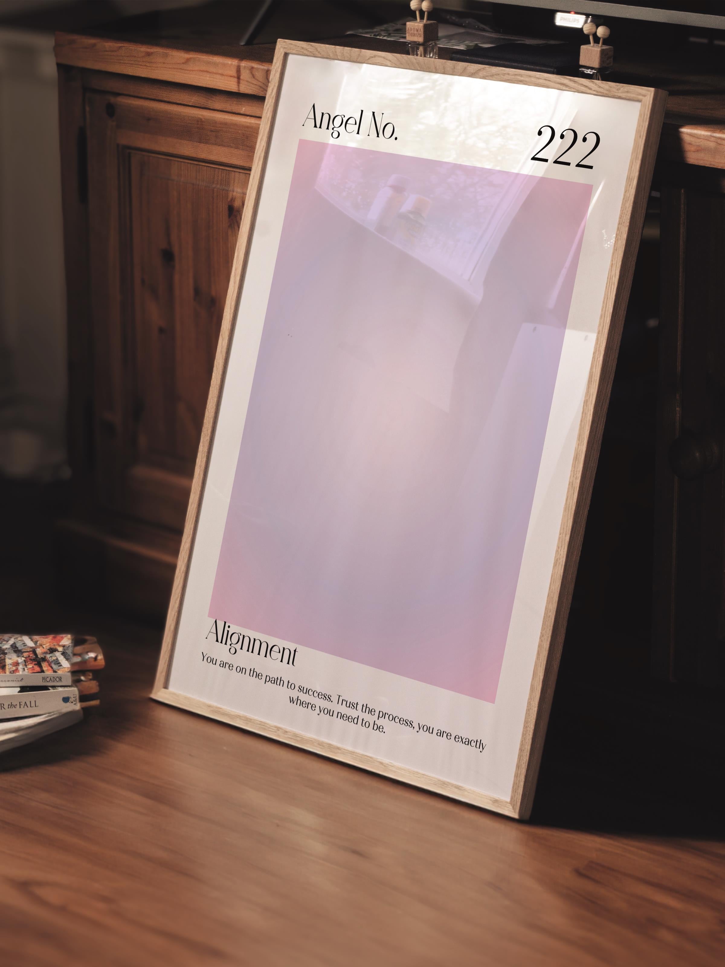 Çerçevesiz Poster, Aura Serisi NO:84 - 222 - Alignment, Melek Numaraları, Renkli Poster