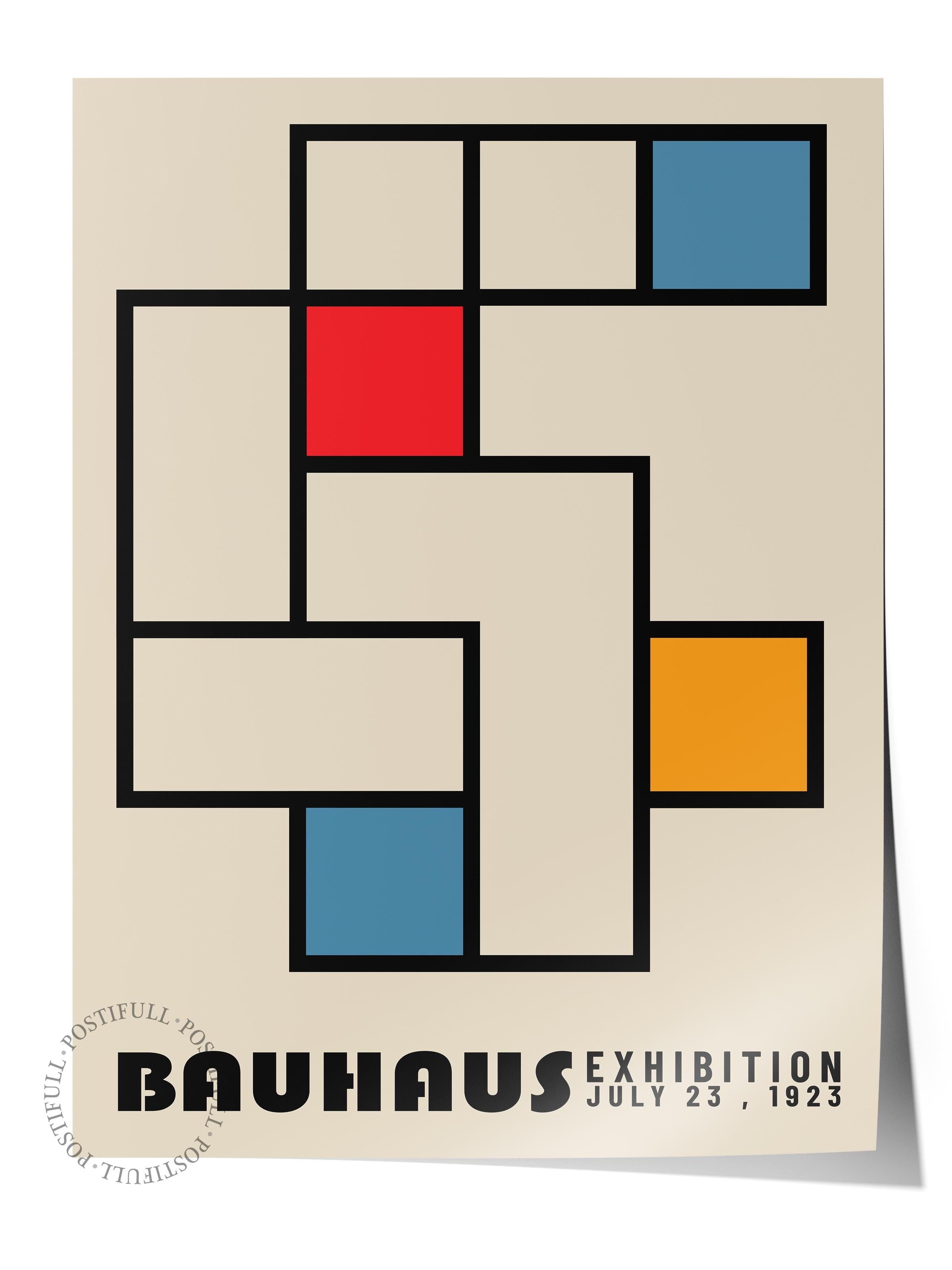 Çerçevesiz Poster, Bauhaus Serisi, Bej Duvar Posteri, Duvar Dekoru, HD Baskı, Kalın Arşivsel Sanat Kağıdı