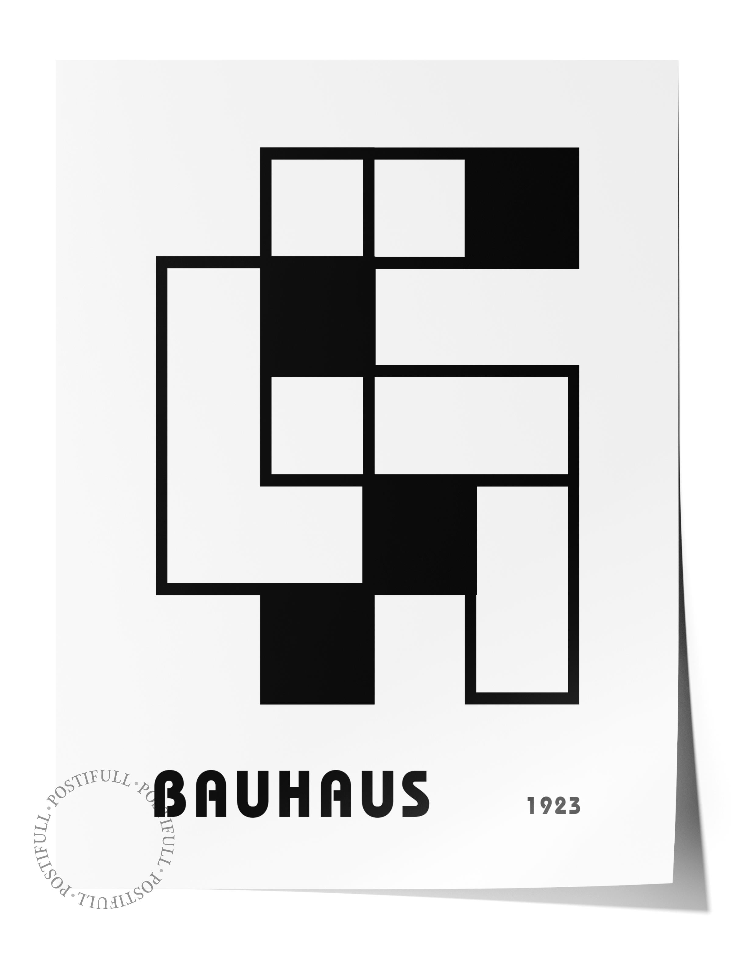 Çerçevesiz Poster, Bauhaus Serisi, Beyaz Duvar Posteri, Duvar Dekoru, HD Baskı, Kalın Arşivsel Sanat Kağıdı