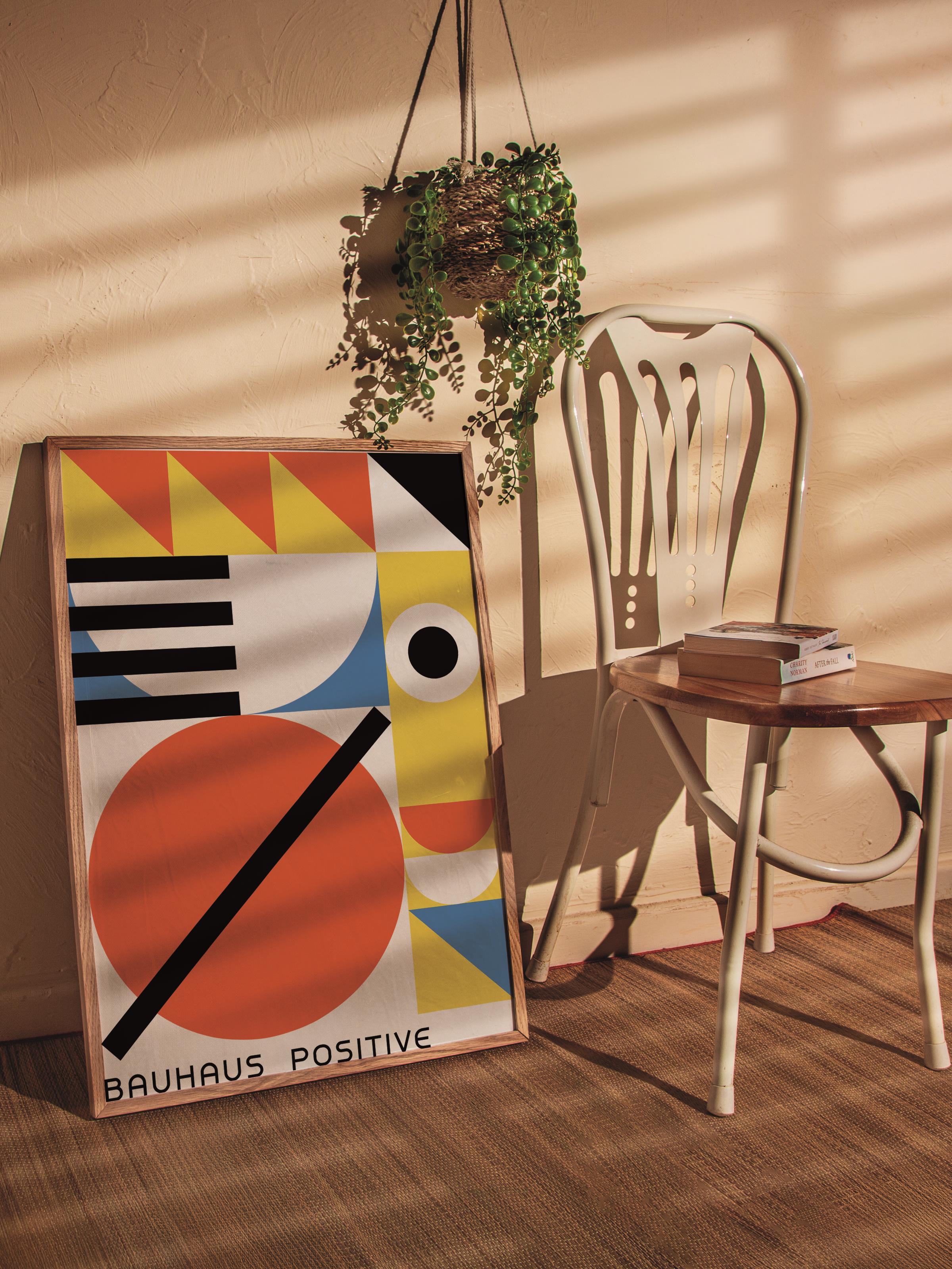 Çerçevesiz Poster, Bauhaus Serisi, Renkli Duvar Posteri, Duvar Dekoru, HD Baskı, Kalın Arşivsel Sanat Kağıdı