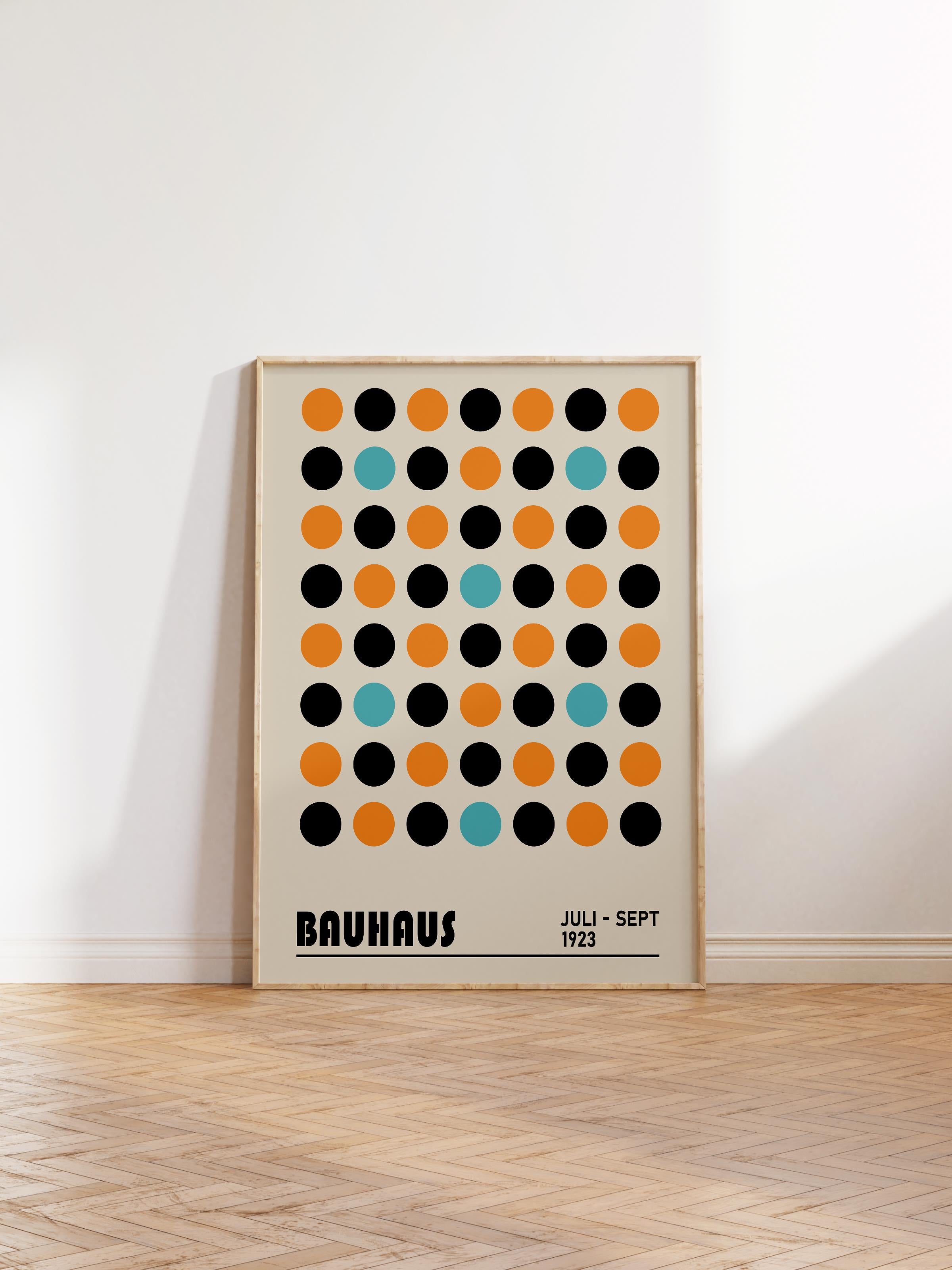 Çerçevesiz Poster, Bauhaus Serisi, Renkli Duvar Posteri, Duvar Dekoru, HD Baskı, Kalın Arşivsel Sanat Kağıdı