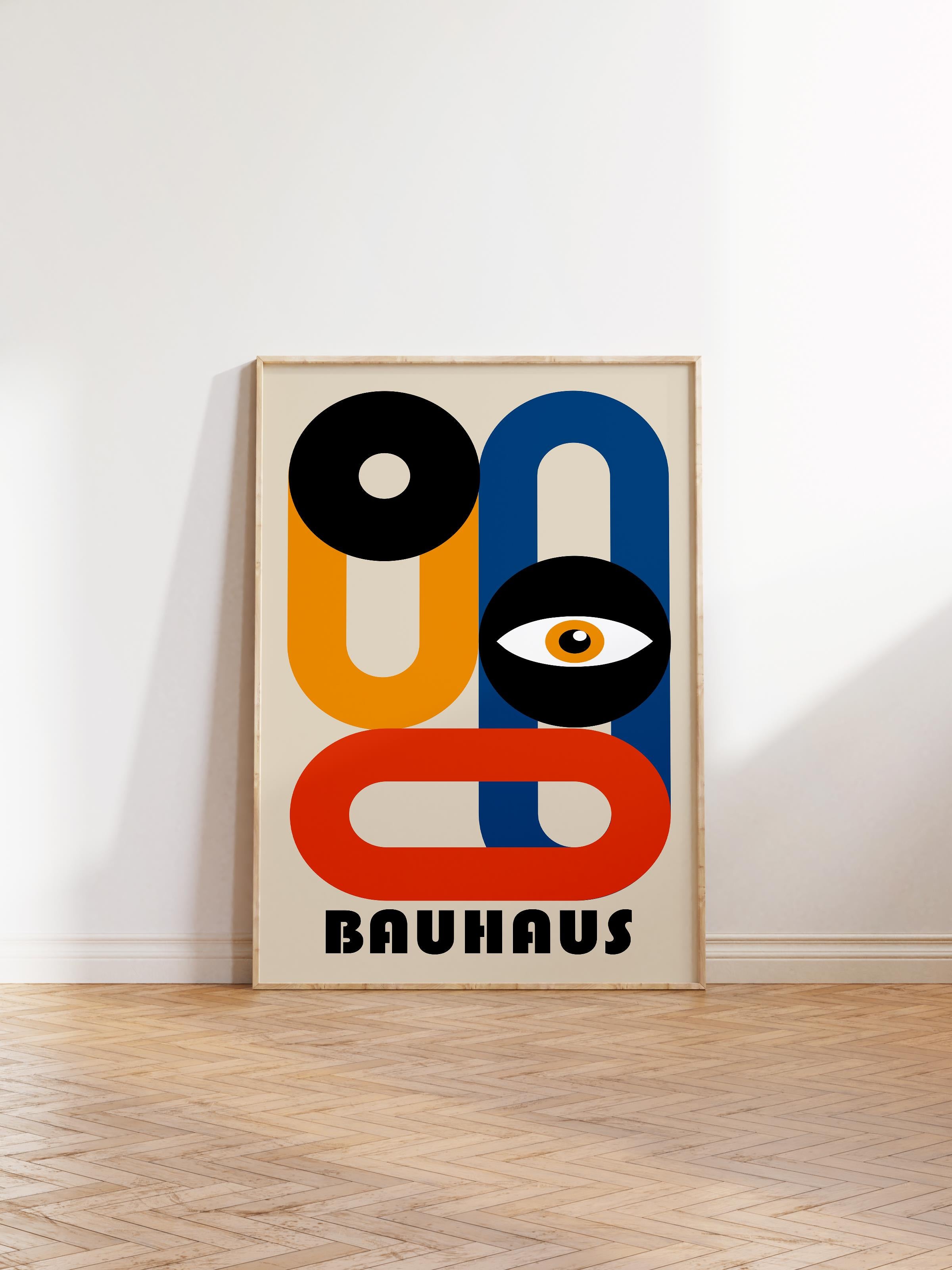 Çerçevesiz Poster, Bauhaus Serisi, Renkli Duvar Posteri, Duvar Dekoru, HD Baskı, Kalın Arşivsel Sanat Kağıdı