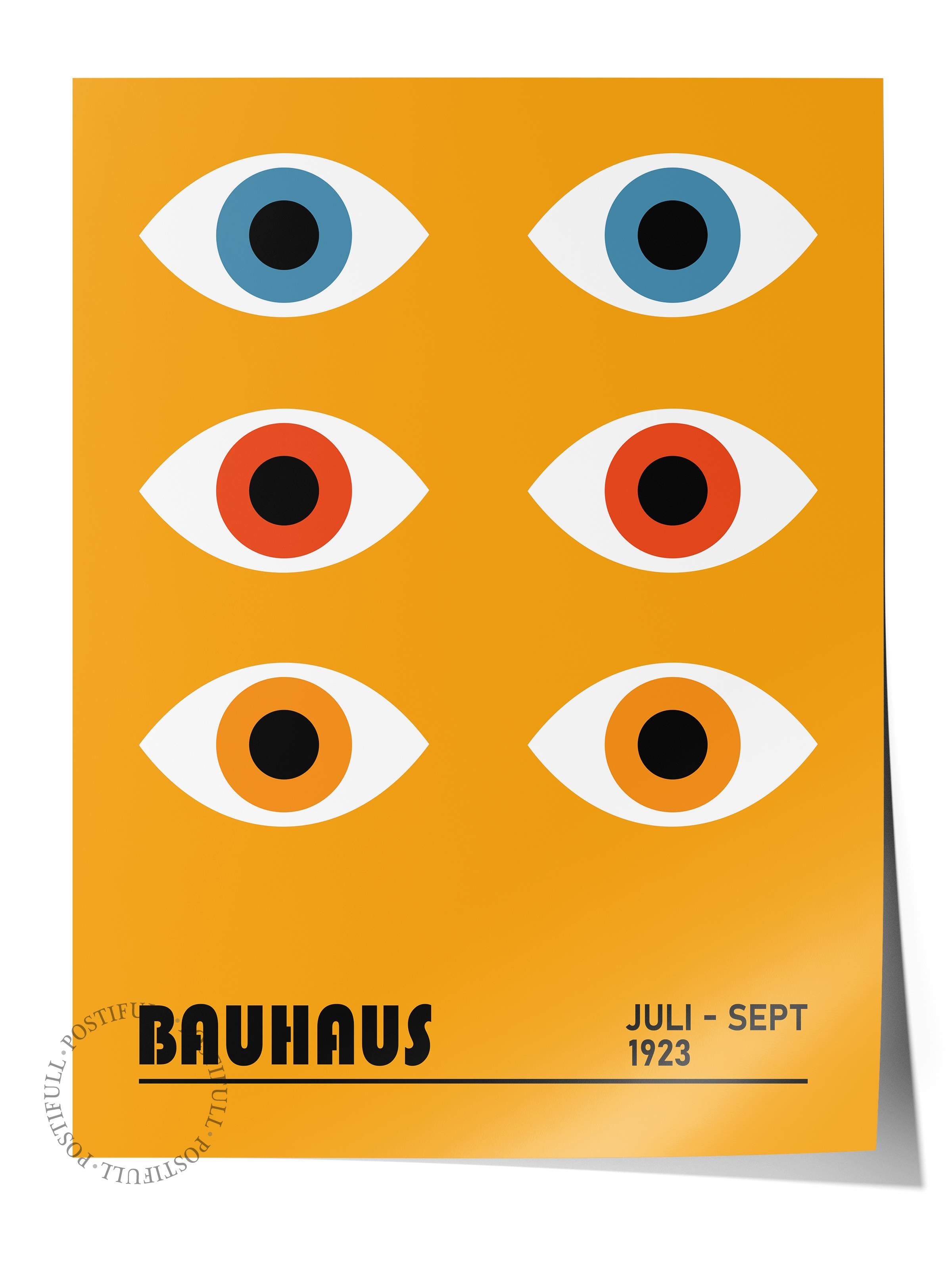Çerçevesiz Poster, Bauhaus Serisi, Sarı Duvar Posteri, Duvar Dekoru, HD Baskı, Kalın Arşivsel Sanat Kağıdı