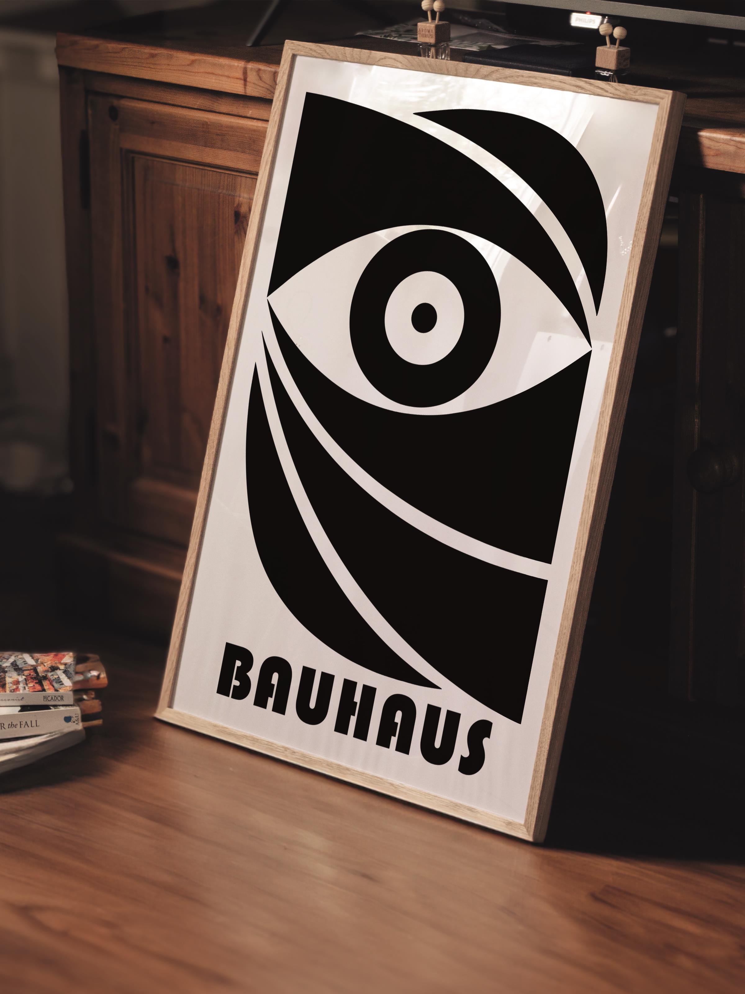 Çerçevesiz Poster, Bauhaus Serisi, Siyah Duvar Posteri, Duvar Dekoru, HD Baskı, Kalın Arşivsel Sanat Kağıdı