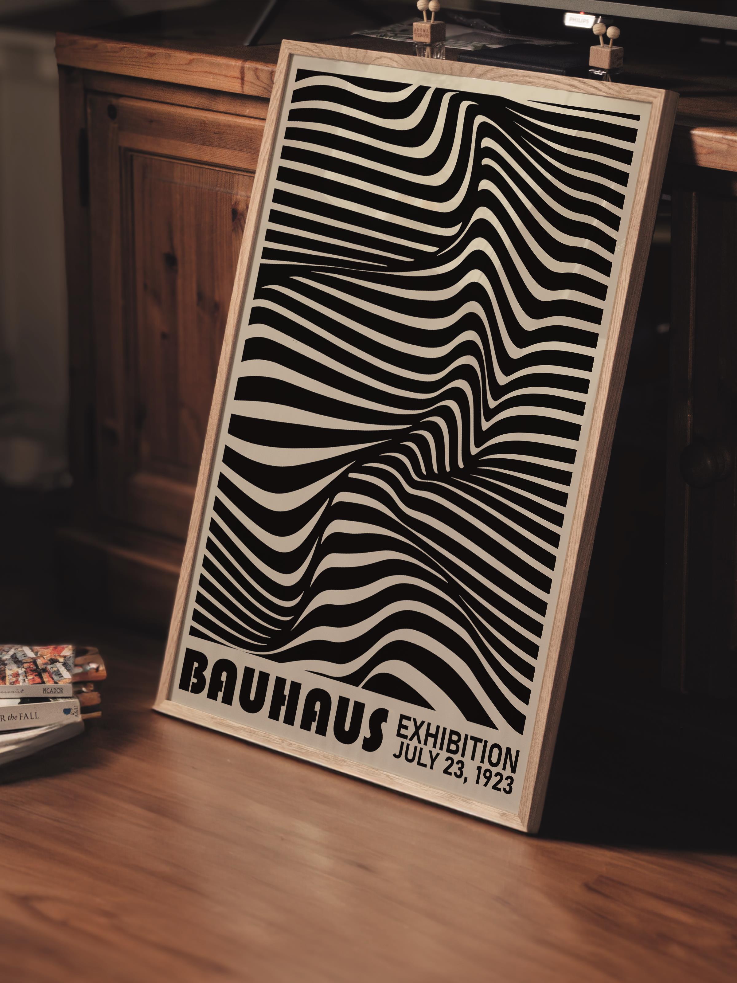 Çerçevesiz Poster, Bauhaus Serisi, Siyah Duvar Posteri, Duvar Dekoru, HD Baskı, Kalın Arşivsel Sanat Kağıdı