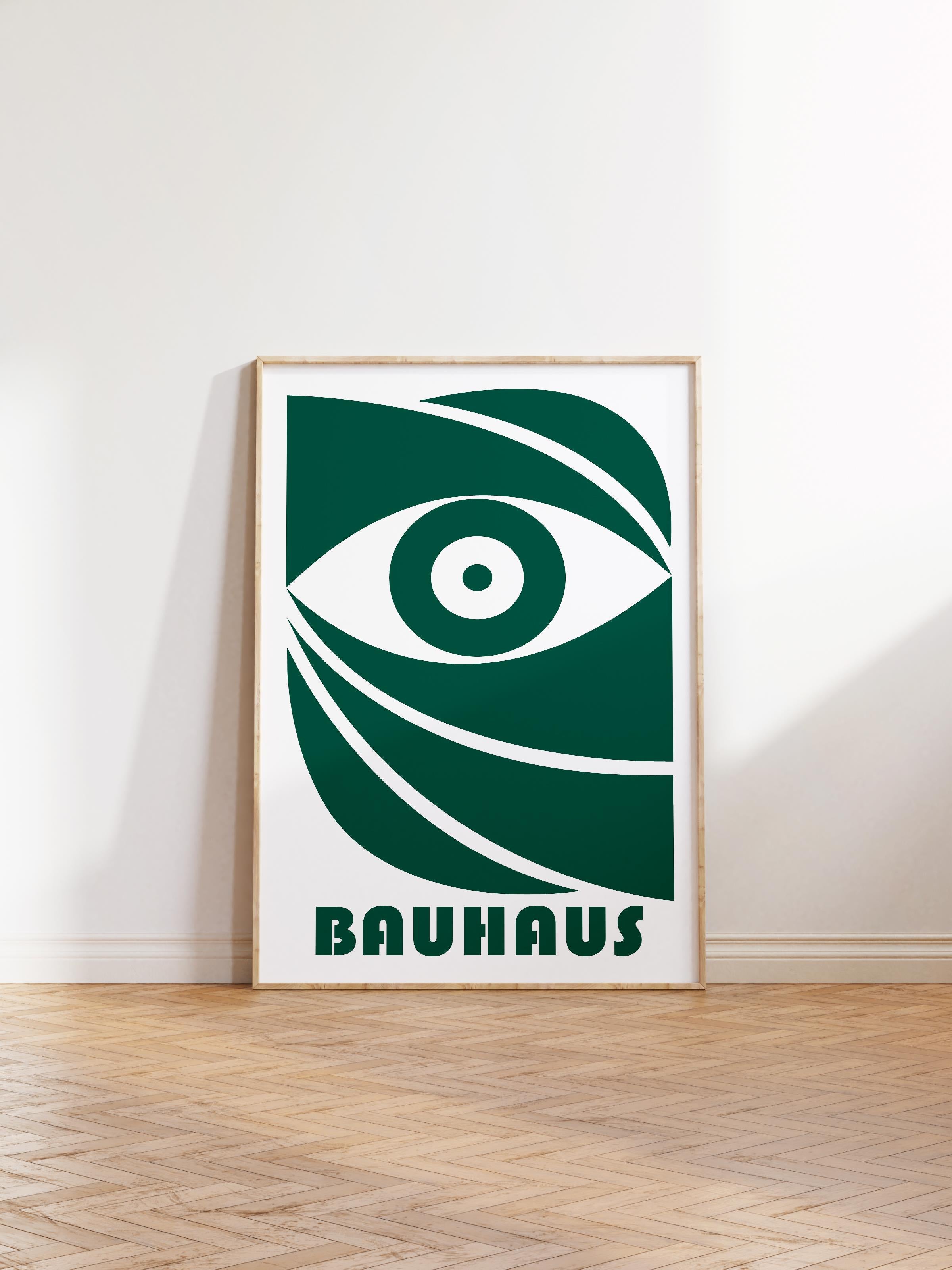 Çerçevesiz Poster, Bauhaus Serisi, Soft Yeşil Duvar Posteri, Duvar Dekoru, HD Baskı, Kalın Arşivsel Sanat Kağıdı