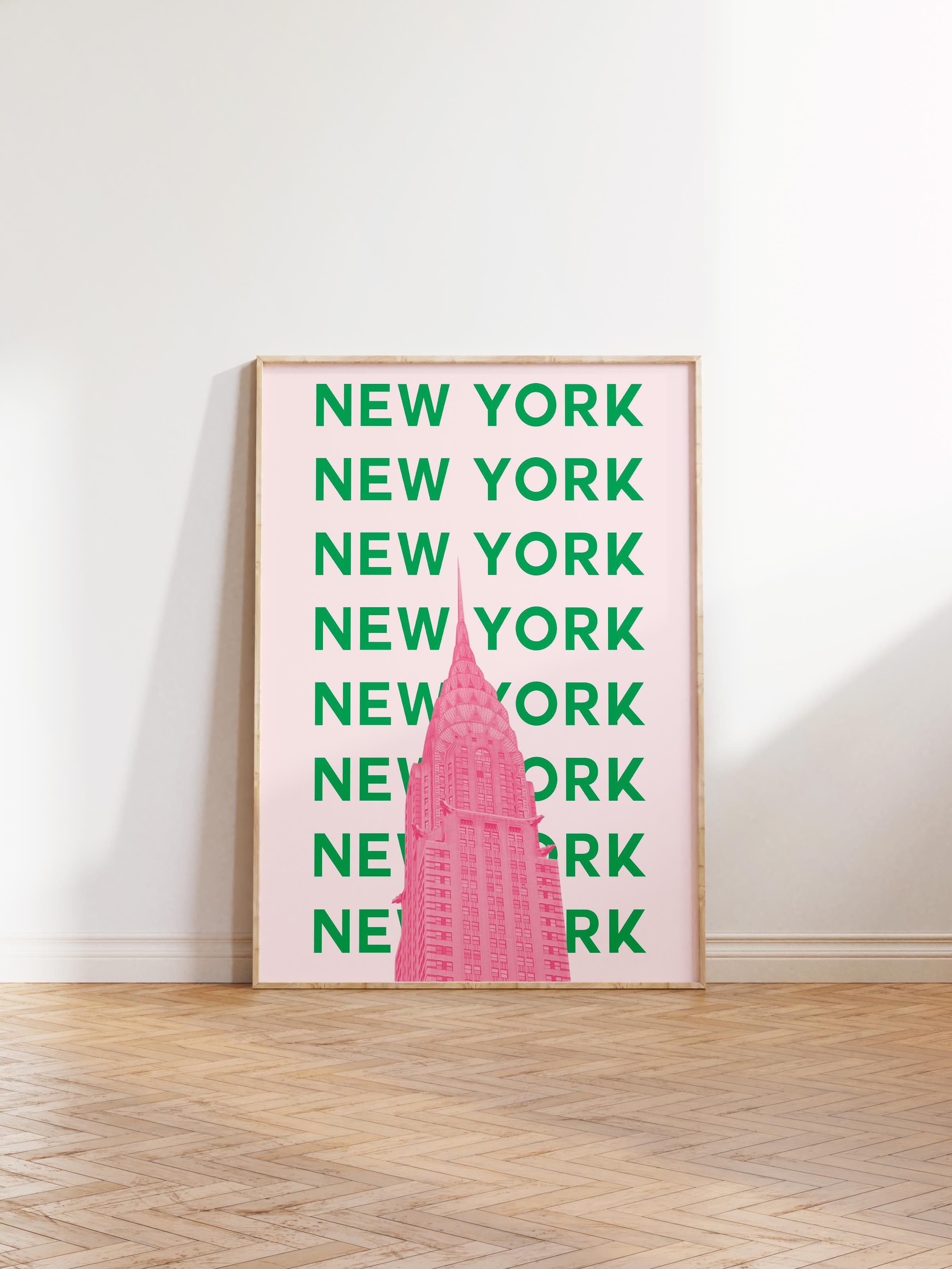 Çerçevesiz Poster İllüstrasyon Şehir - New York, Şehirler Serisi, Duvar Posteri, HD Baskı, Kalın Arşivsel Sanat Kağıdı