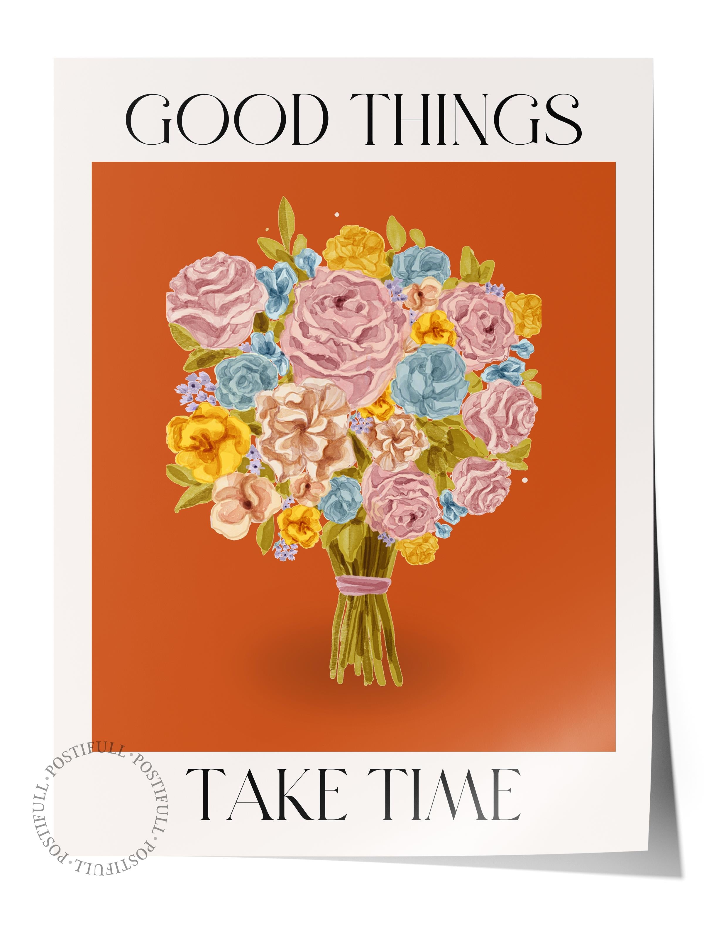 Çerçevesiz Poster Tablo, Duvar Posteri, Sanatsal HD Baskı, Zamanın Çiçekleri , Maximalist No:184