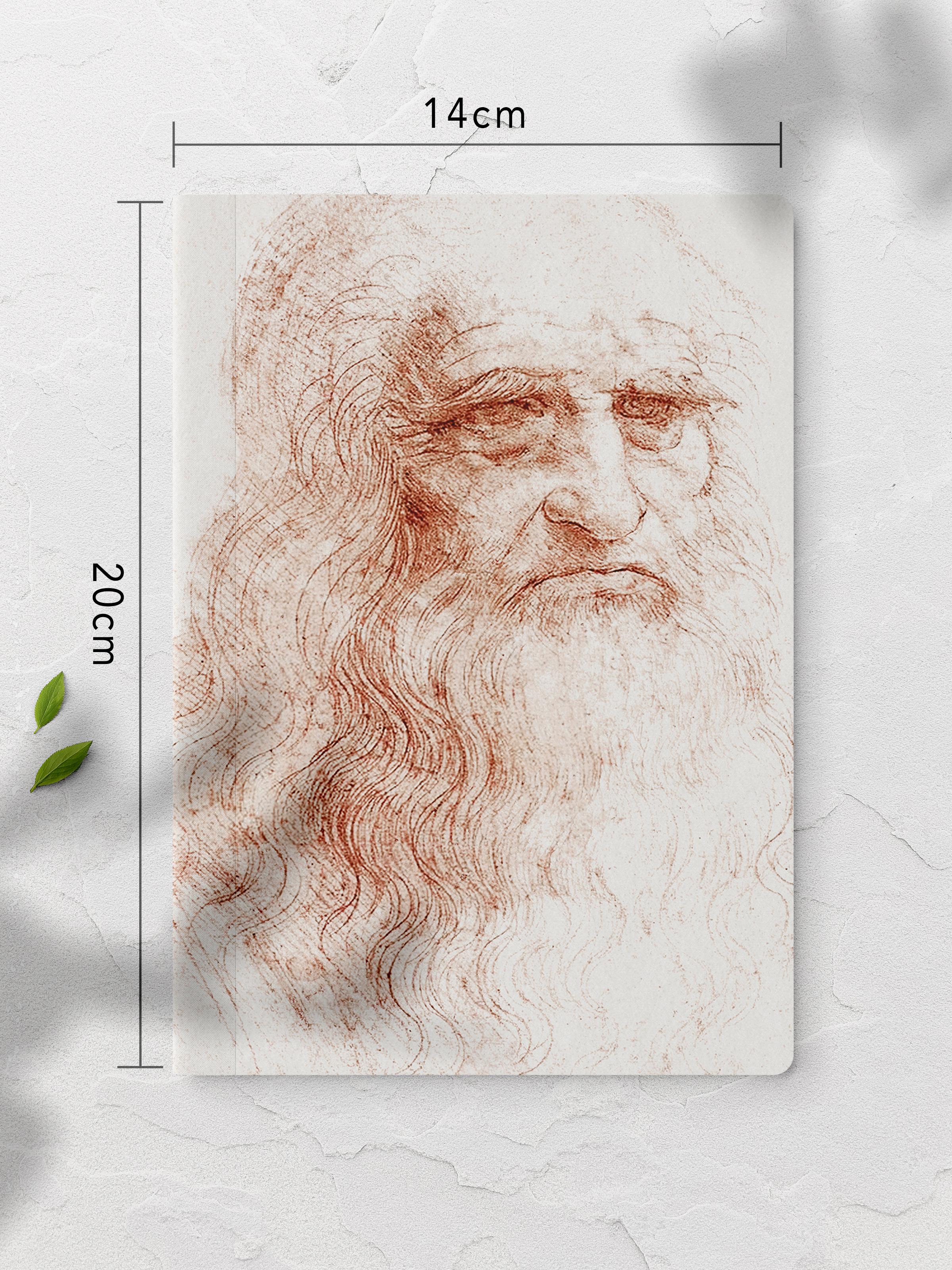 Çizgisiz Defter, Leonardo Da Vinci Notebook 4 Adet, Not Defteri, Sanat Defter, 64 Sayfa 14*21cm