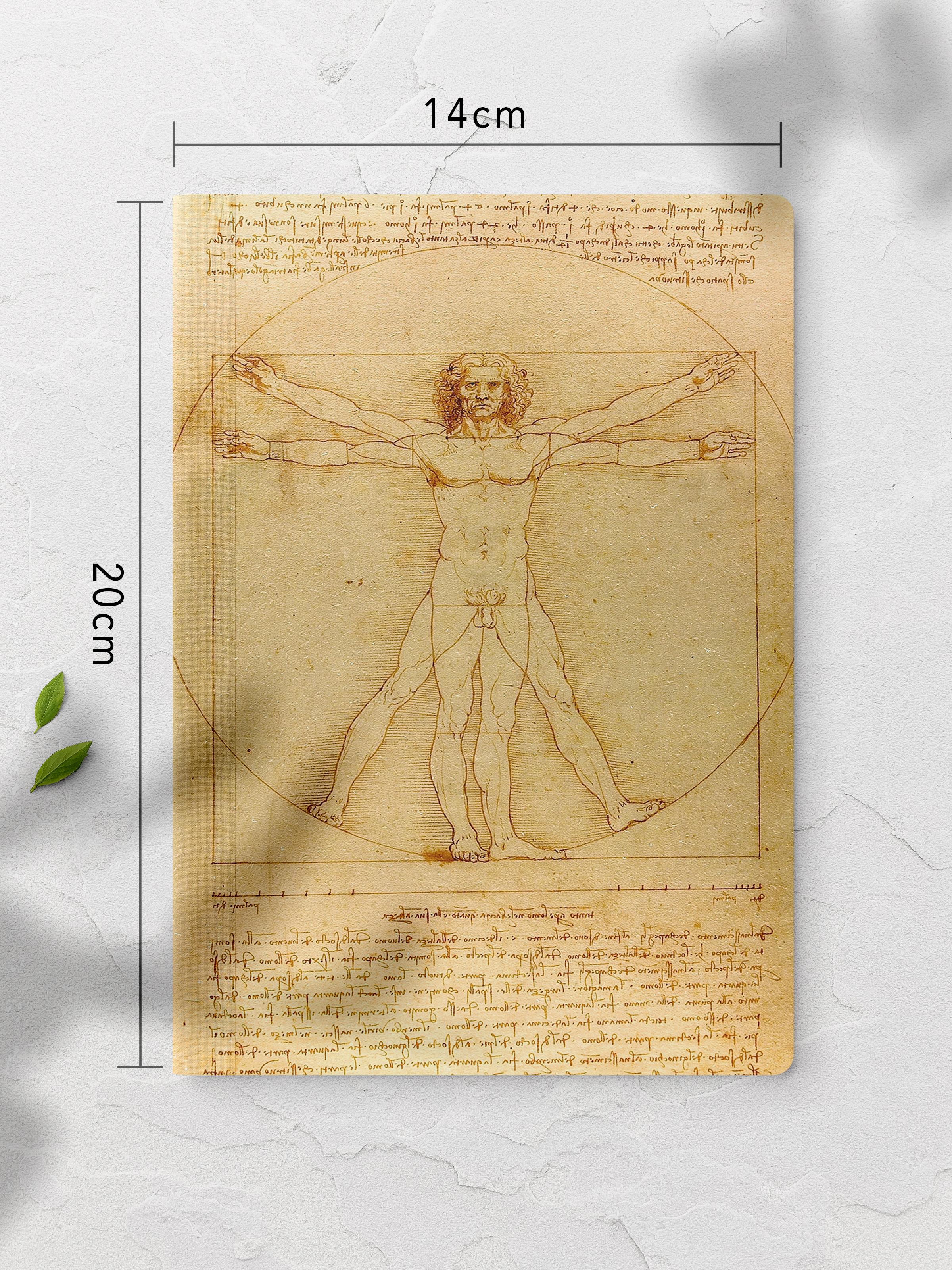 Çizgisiz Defter, Leonardo Da Vinci Notebook 4 Adet, Not Defteri, Sanat Defter, 64 Sayfa 14*21cm