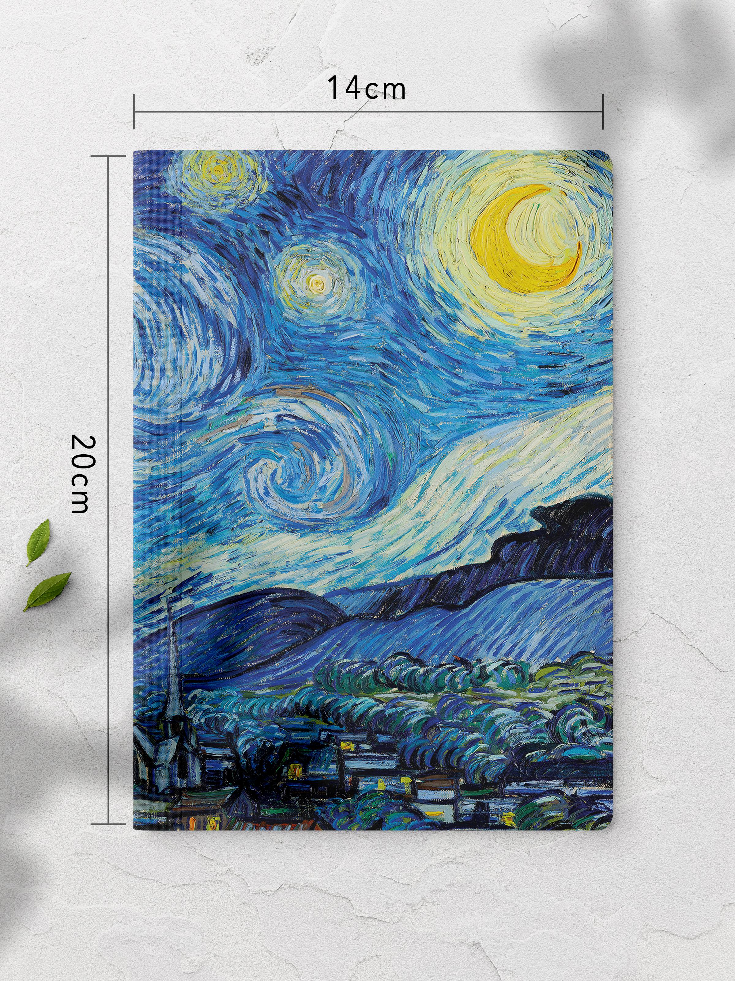 Çizgisiz Defter, Modern Sanat Notebook, Van Gogh Temalı Not Defteri 64 Sayfa, 14*21cm