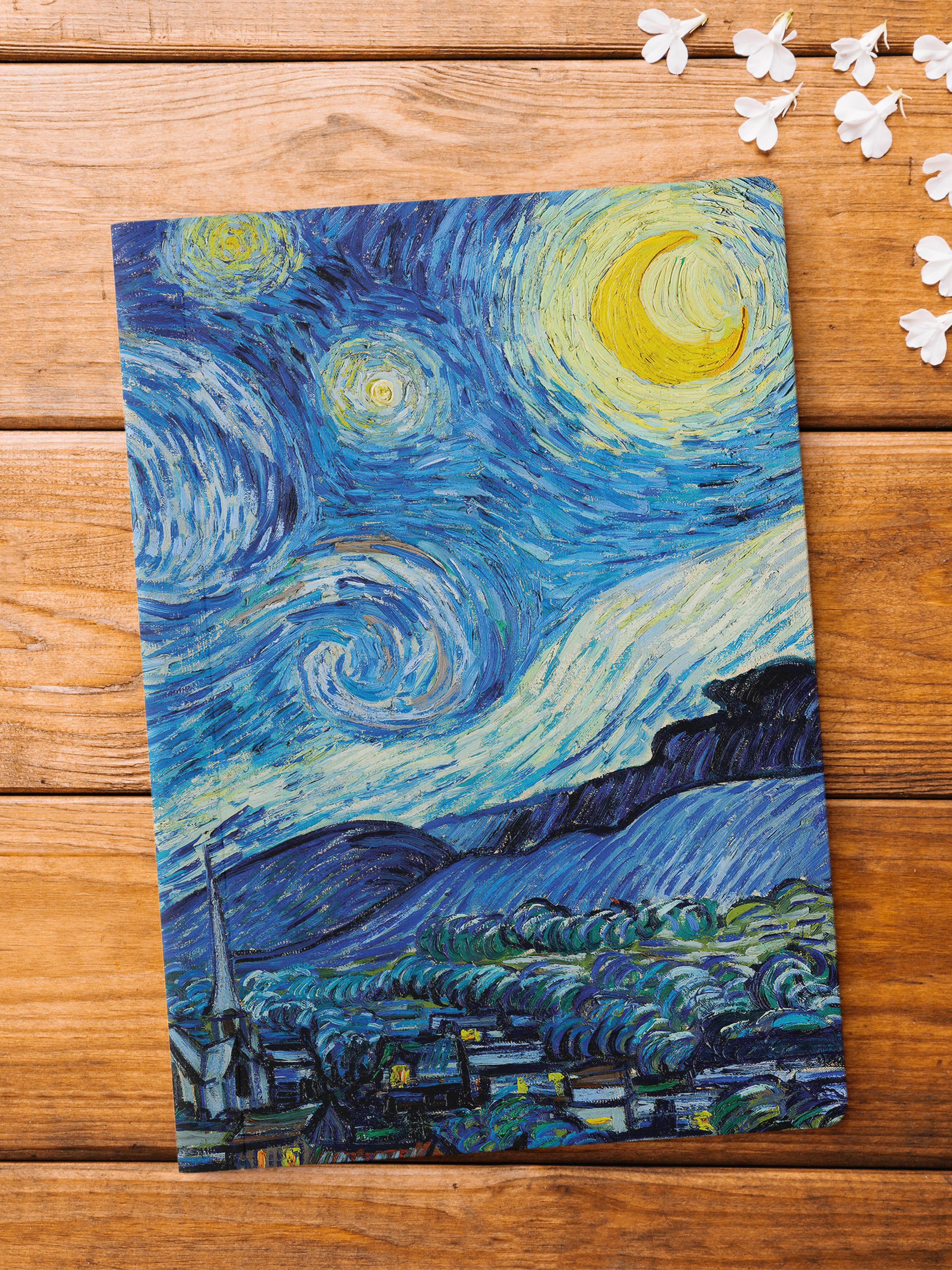 Çizgisiz Defter, Modern Sanat Notebook, Van Gogh Temalı Not Defteri 64 Sayfa, 14*21cm