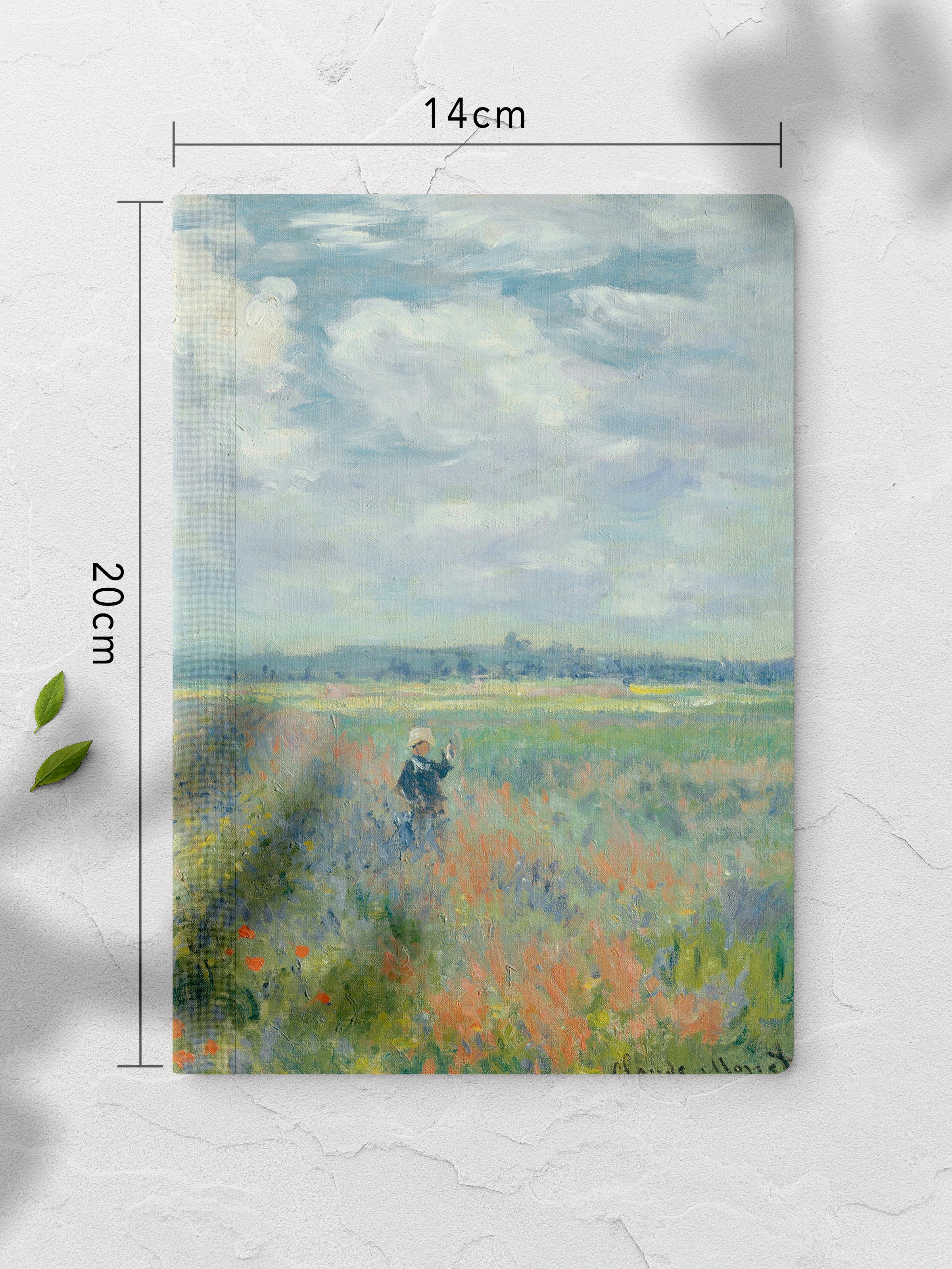 Çizgisiz Defter, Monet Notebook 4 Adet, Not Defteri, Sanat Defter, 64 Sayfa 14*21cm