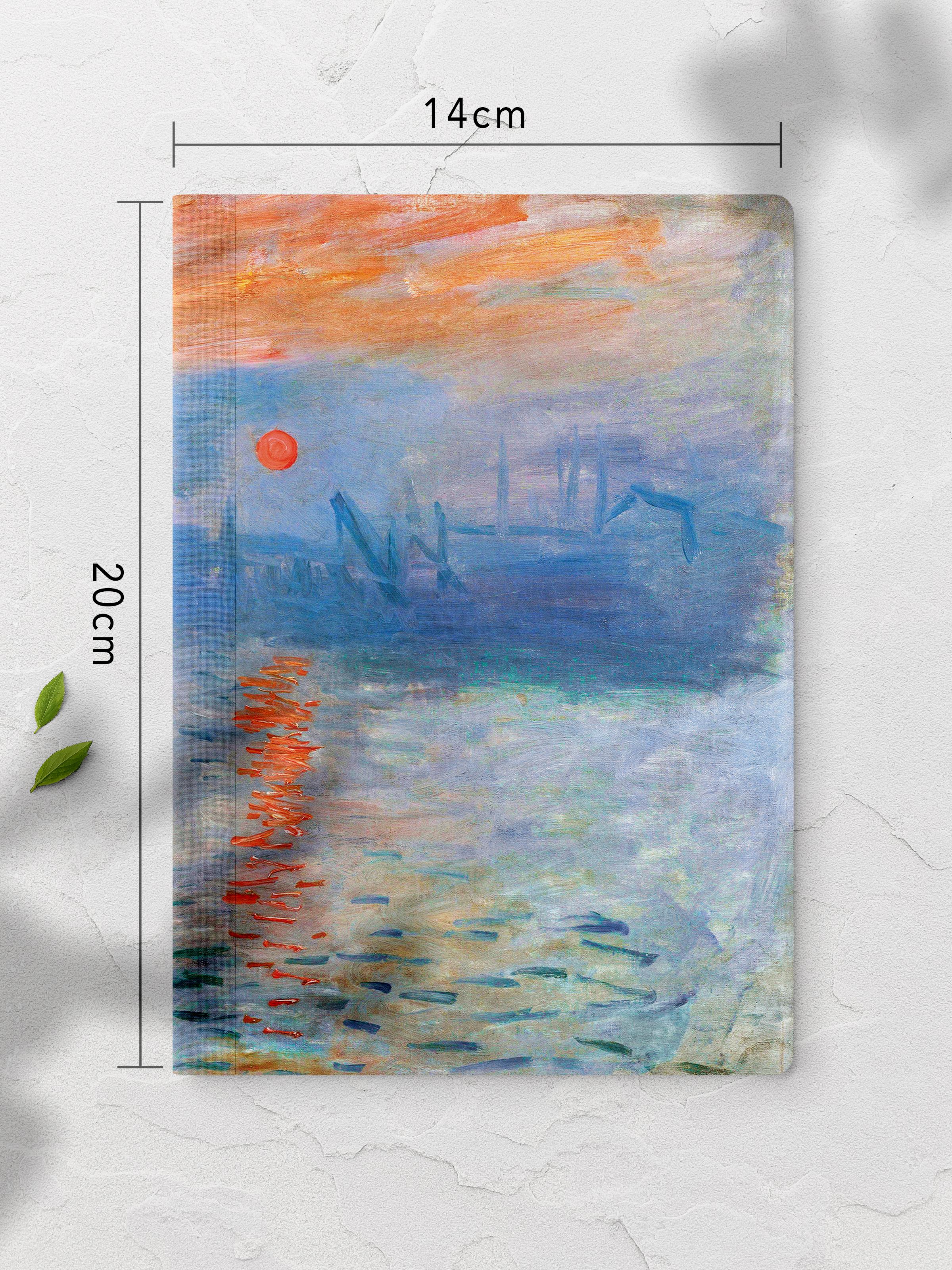 Çizgisiz Defter, Monet Notebook 4 Adet, Not Defteri, Sanat Defter, 64 Sayfa 14*21cm