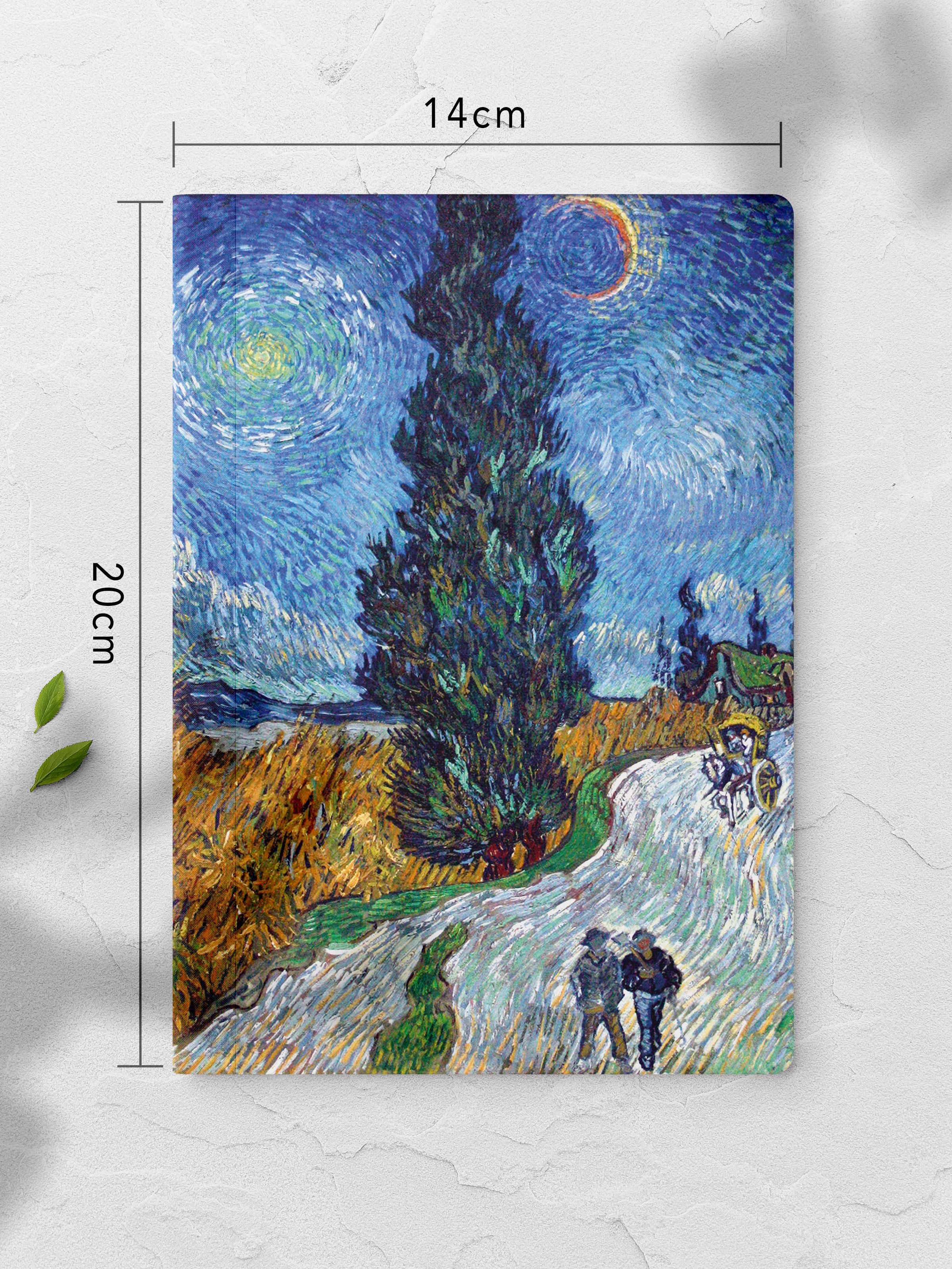 Çizgisiz Defter, Van Gogh Notebook 4 Adet, Not Defteri, Sanat Defter, 64 Sayfa 14*21cm