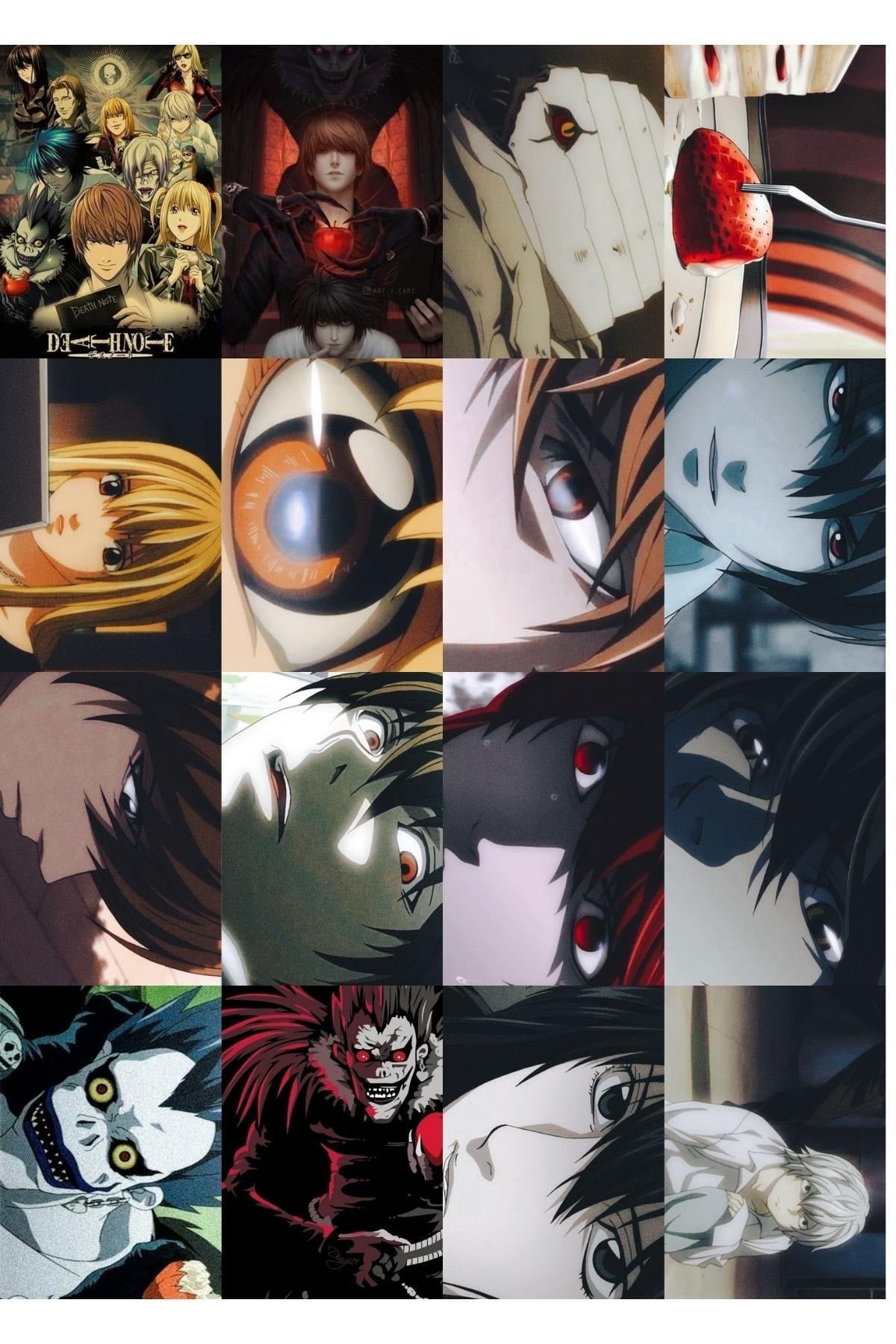 Death Note Poster Seti, Arkası Yapışkanlı 50 Adet Manga Ve Anime Poster Kolaj Seti - Kutulu Set