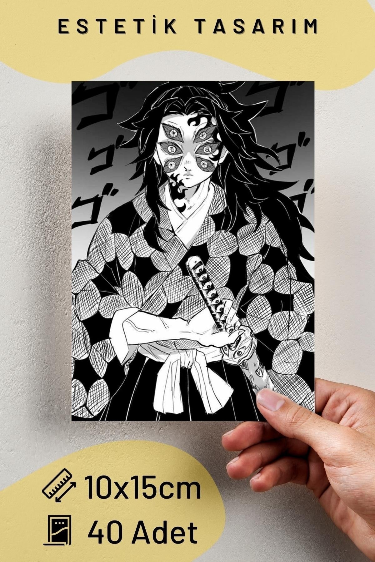 Demon Slayer Poster Kolaj Seti, Arkası Yapışkanlı 40 Adet, Poster Seti, Manga,anime Poster Seti
