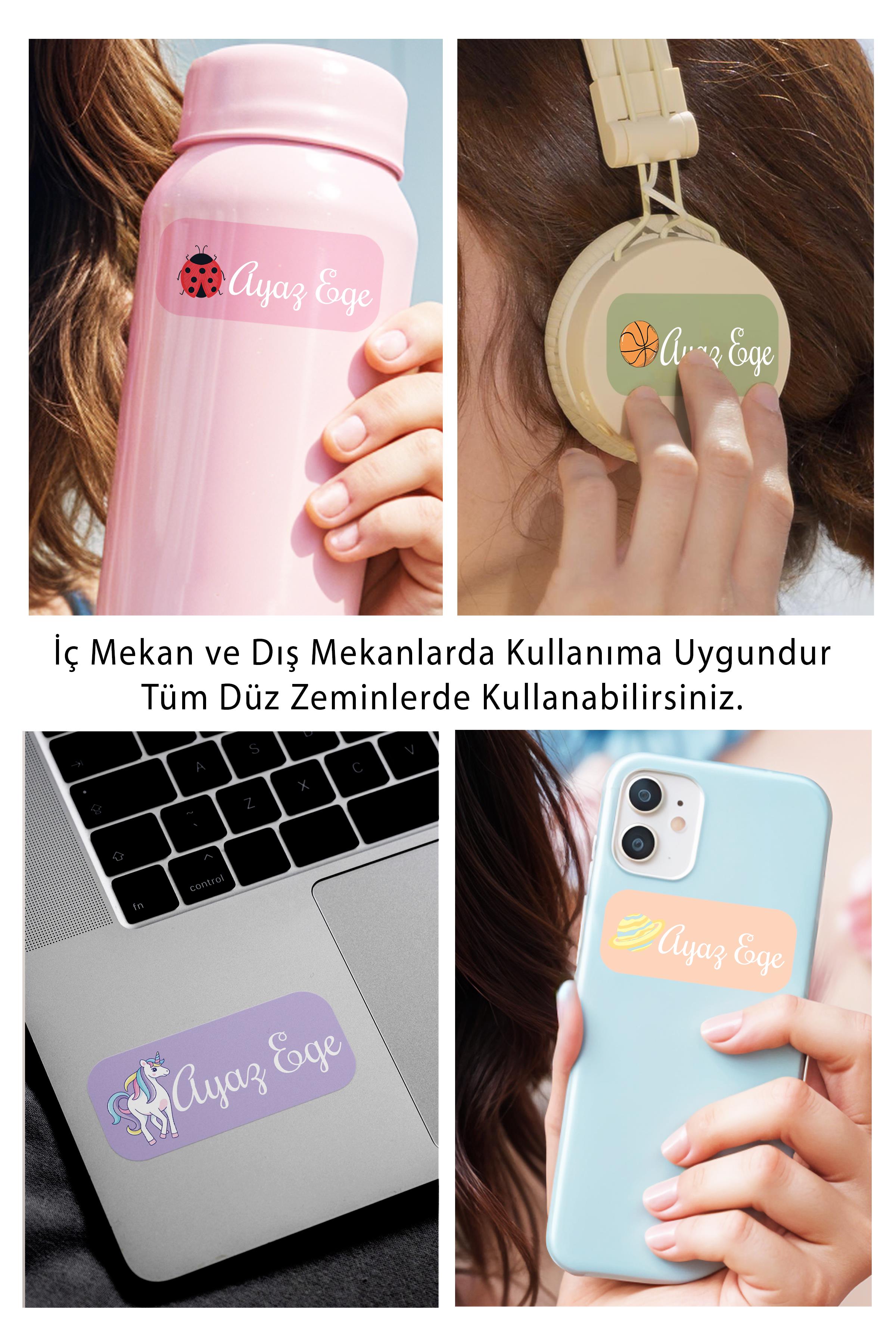 Etiket Defteri, 450 Adet Karışık Renkli Okul Etiketi, Sticker Defteri, Defter, Kalemlik, Tablet Etiketi