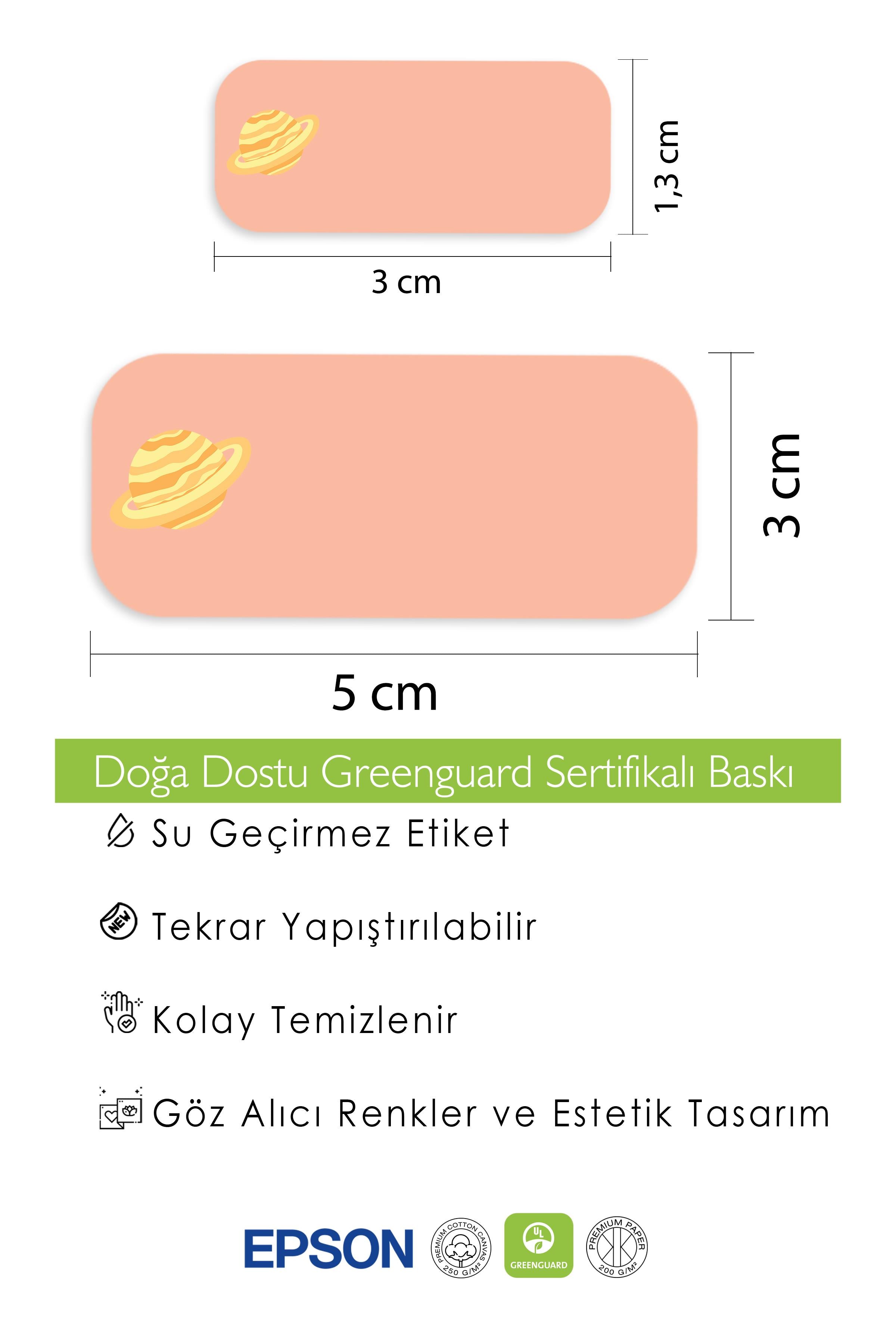 Etiket Defteri, 450 Adet Karışık Renkli Okul Etiketi, Sticker Defteri, Defter, Kalemlik, Tablet Etiketi