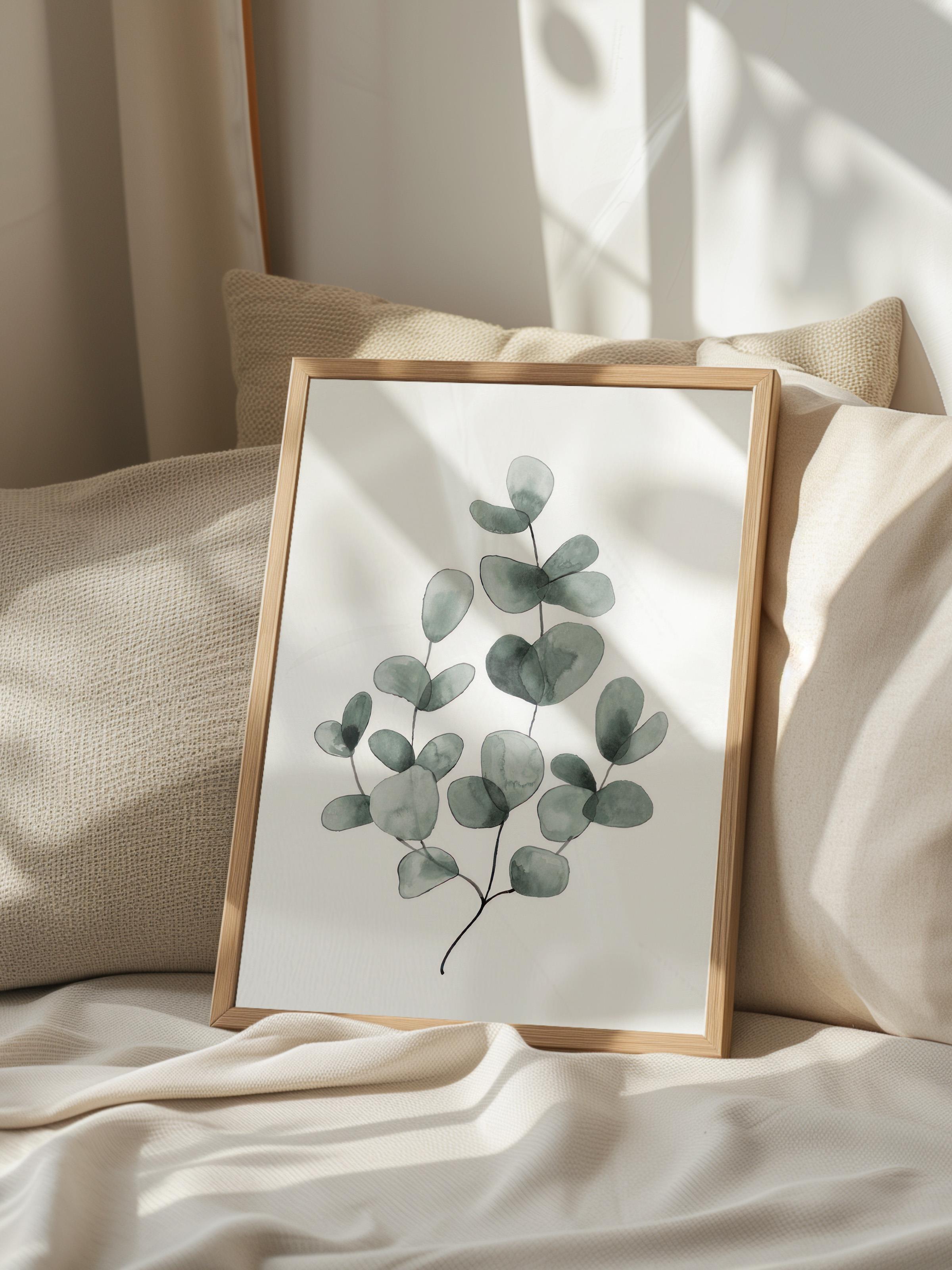 Eucalyptus No1 Çerçeveli Tablo, Ahşap Çerçeve ve Poster, Duvar Tablosu Comfort Serisi NO:108454