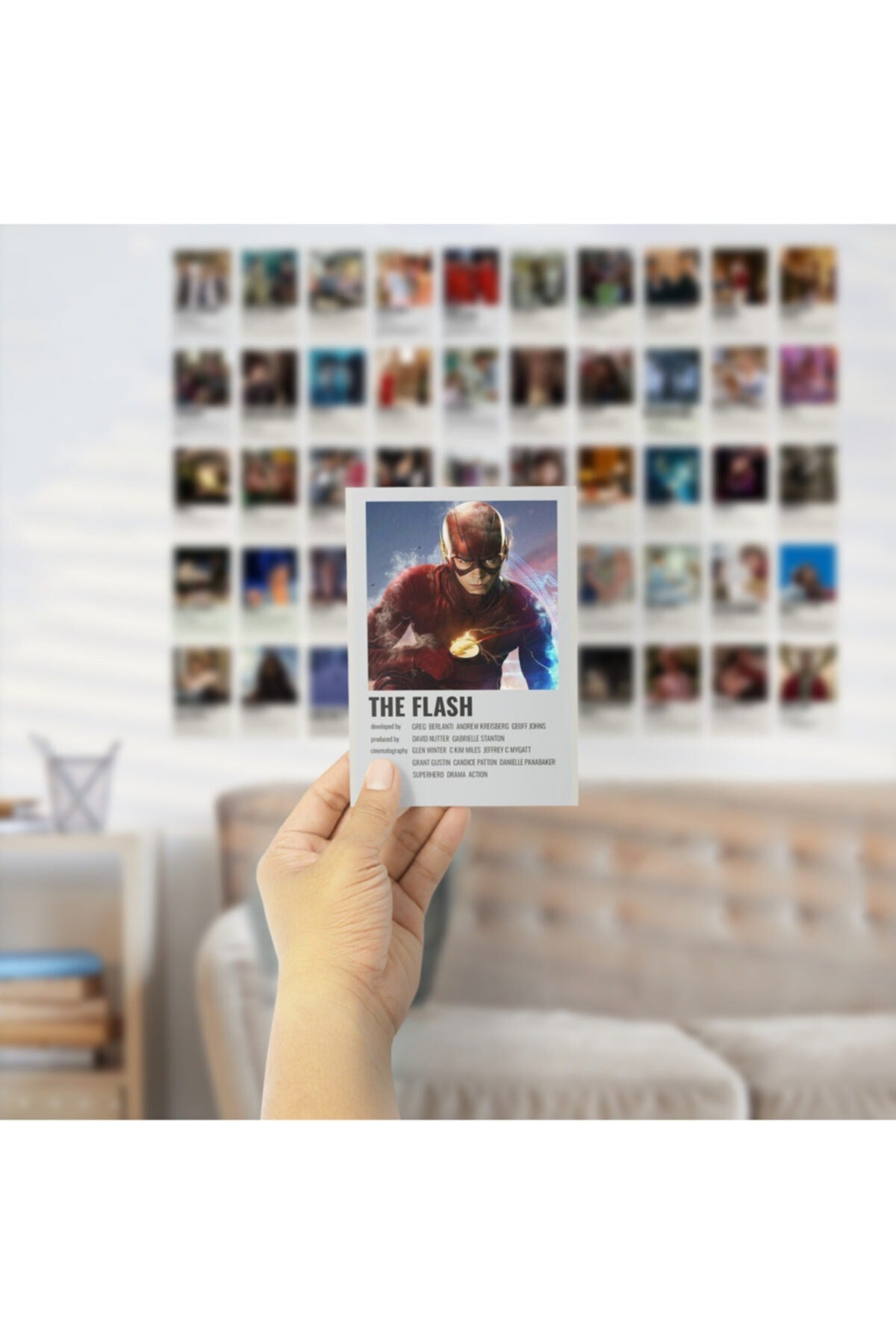 Film Afişleri Polaroid Duvar Poster Seti - Arkası Yapışkanlı Poster Kolaj Seti - 50 Adet, Kutulu Set