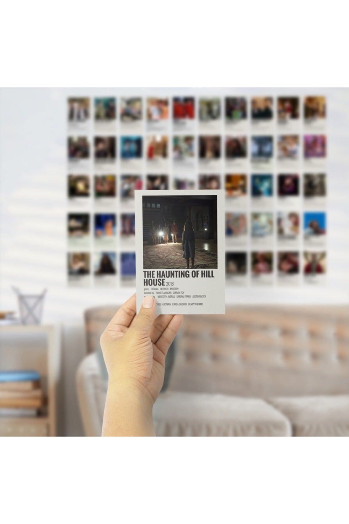 Film Afişleri Polaroid Duvar Poster Seti - Arkası Yapışkanlı Poster Kolaj Seti - 50 Adet, Kutulu Set