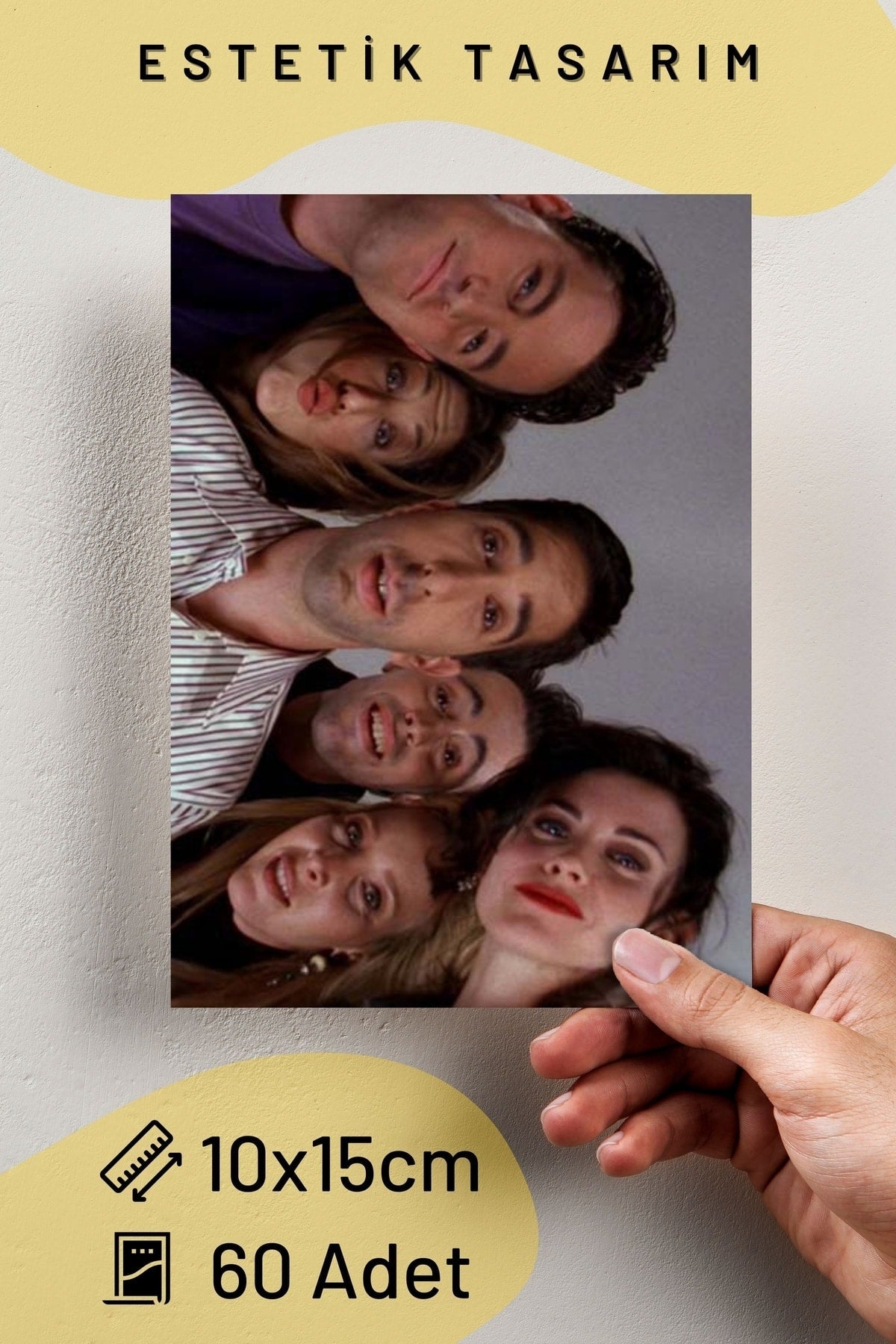 Friends Dizisi Kolaj Seti - Oda Ve Duvar Dekoru - Duvar Posteri - Sticker Bant Hediyeli - 60 Adet