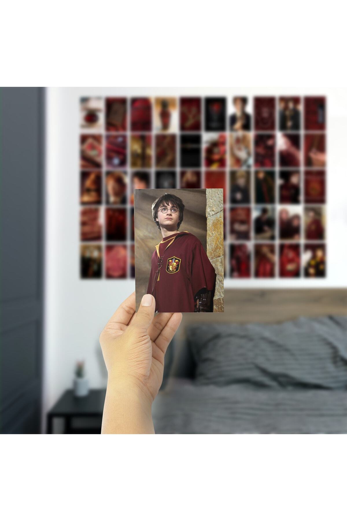 Harry Potter Poster Seti - Poster Kolaj Seti - Gryffindor Binası - 50 Adet - 10cm*15cm - Kutulu Set