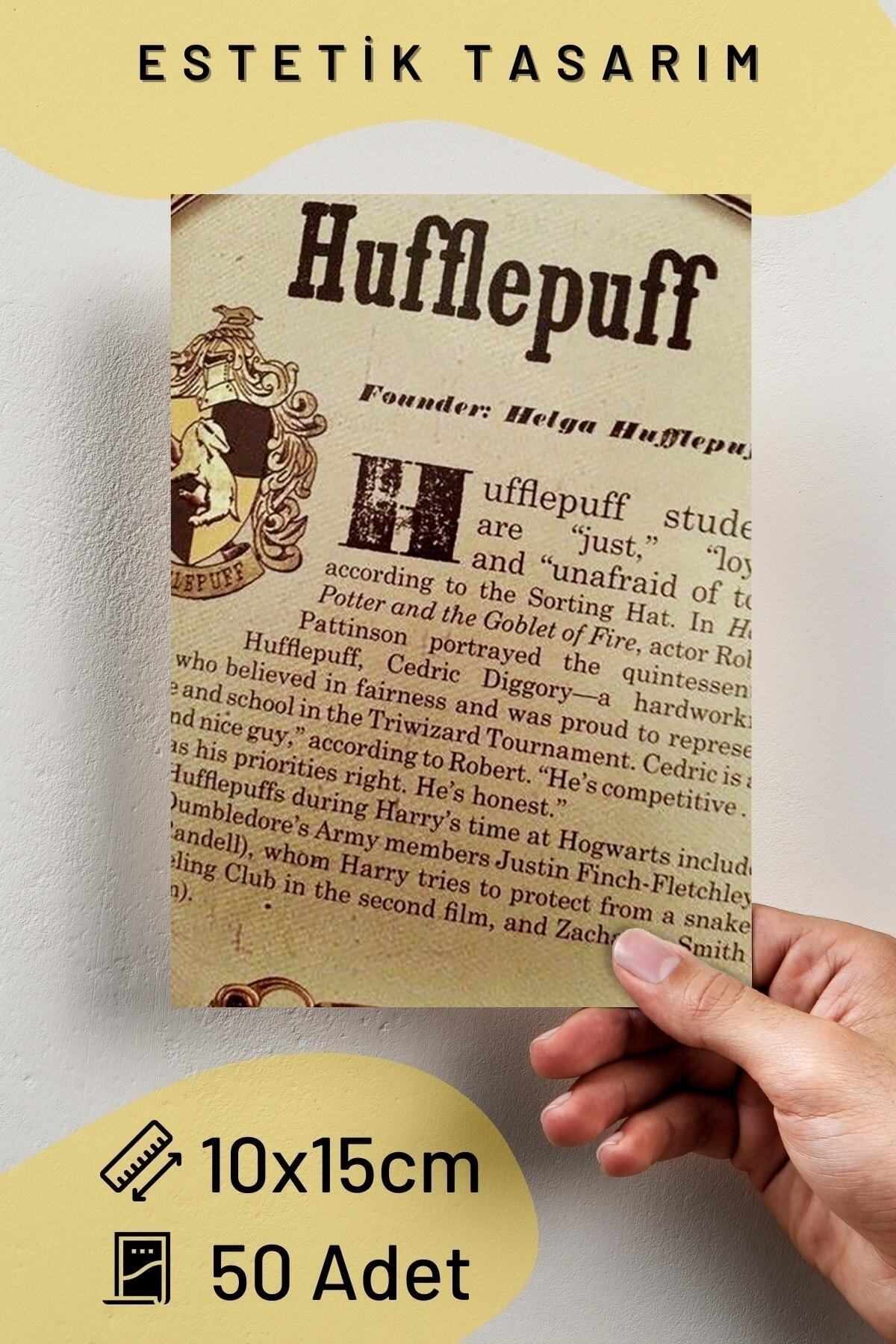 Harry Potter Poster Seti - Poster Kolaj Seti - Hufflepuff Binası - 50 Adet - 10cm*15cm Kutulu Set