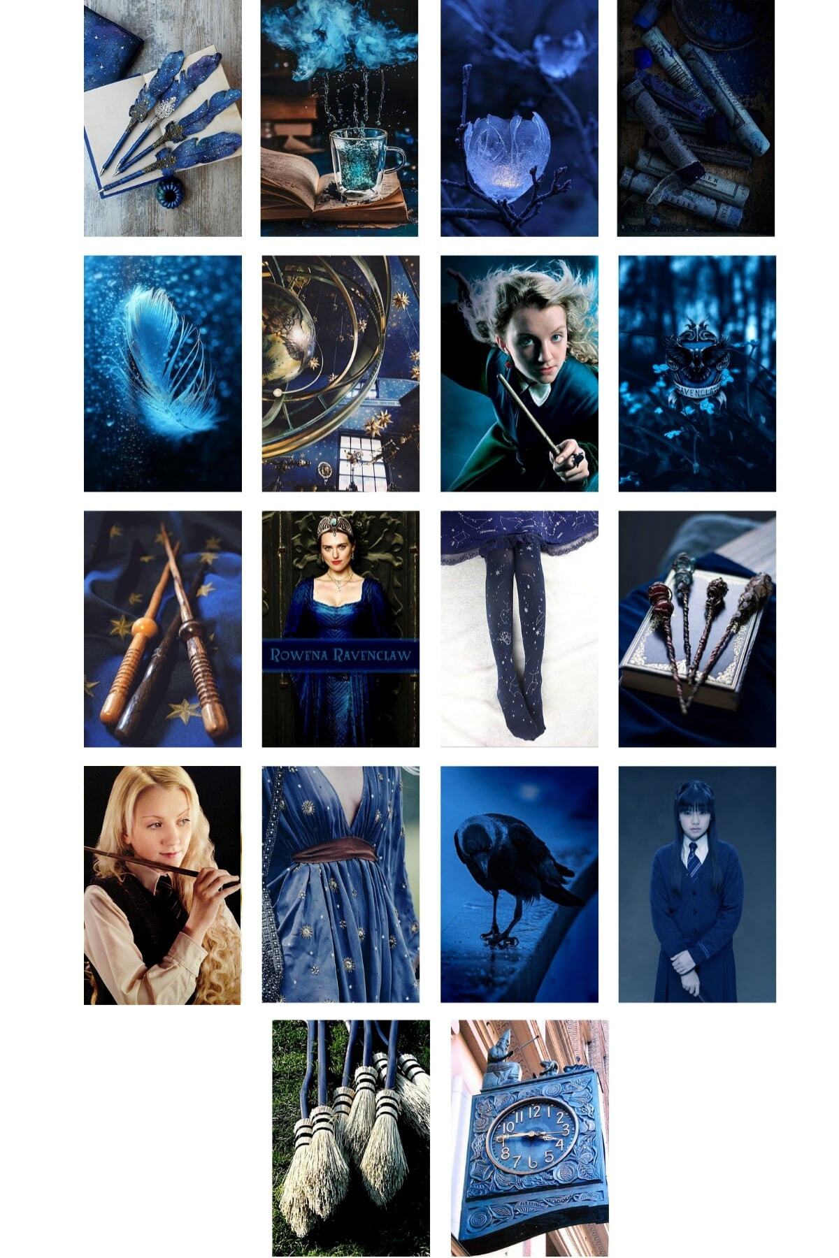 Harry Potter Poster Seti - Poster Kolaj Seti - Ravenclaw Binası - 50 Adet - 10cm*15cm - Kutulu Set