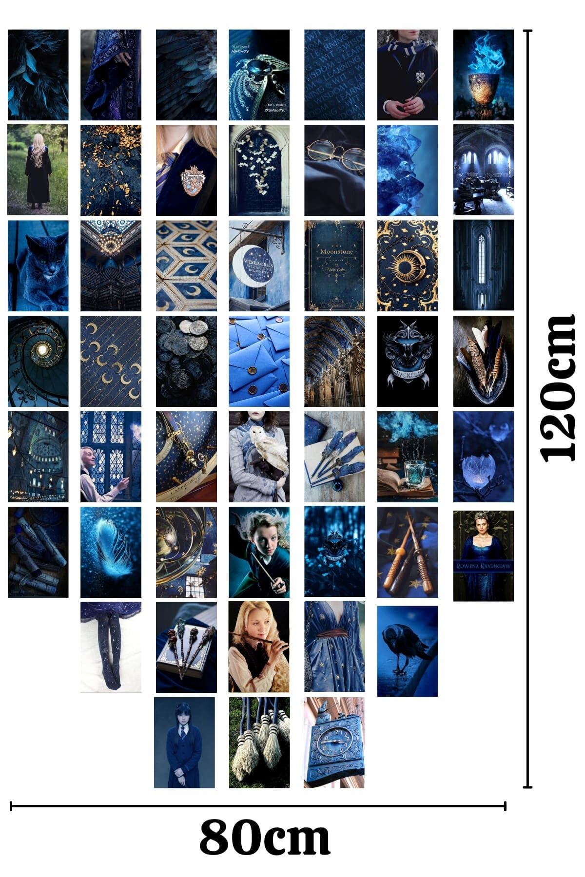 Harry Potter Poster Seti - Poster Kolaj Seti - Ravenclaw Binası - 50 Adet - 10cm*15cm - Kutulu Set