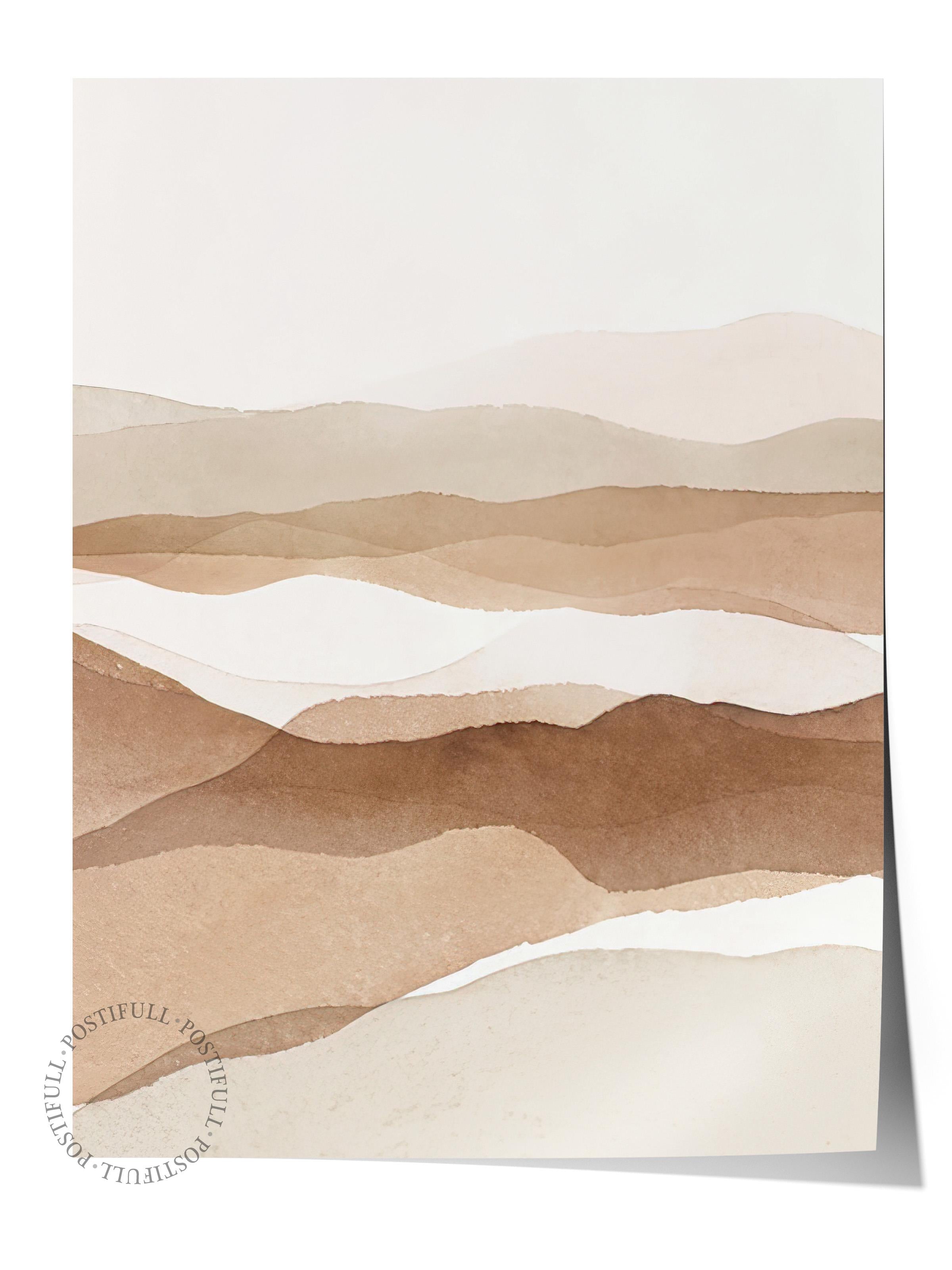 Hills of Sand Poster, Çerçevesiz Duvar Posteri, Dikey Duvar Tablosu Comfort Serisi NO:108335