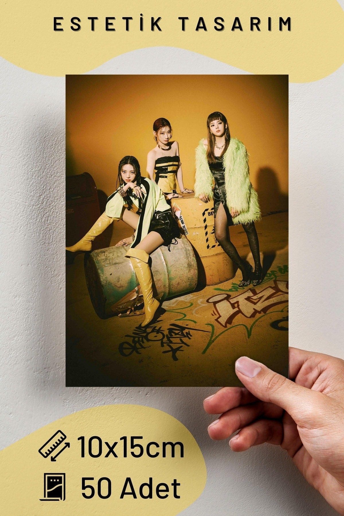 Itzy Poster Seti-kpop Kolaj Seti - Duvar Posteri - Sticker Bant Hediyeli - Duvar Dekoru - 50 Adet