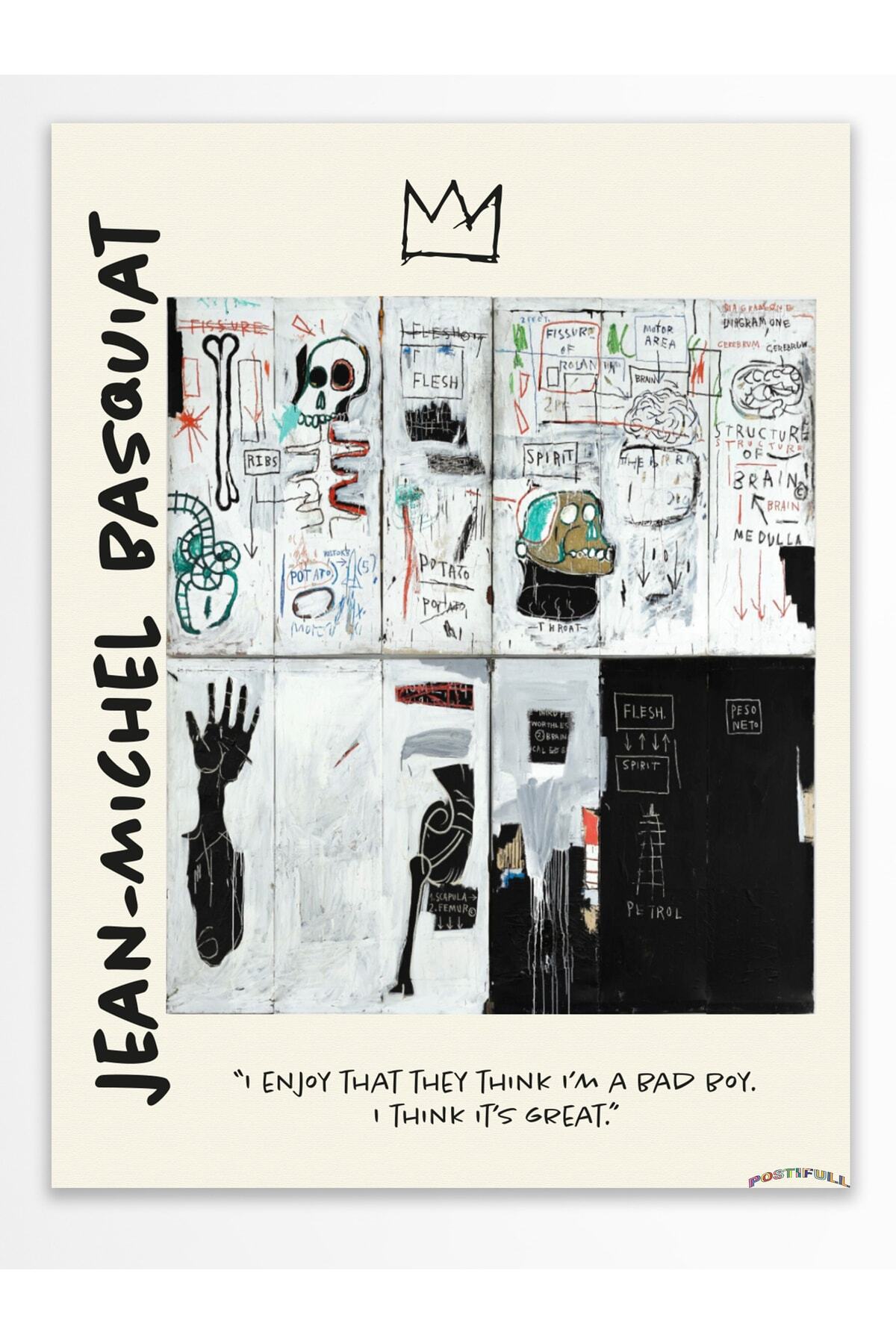 Jean-michel Basquiat Duvar Posteri, Modern Sanat, Sanat Serisi Poster - Kalın Kağıt - Çerçevesiz