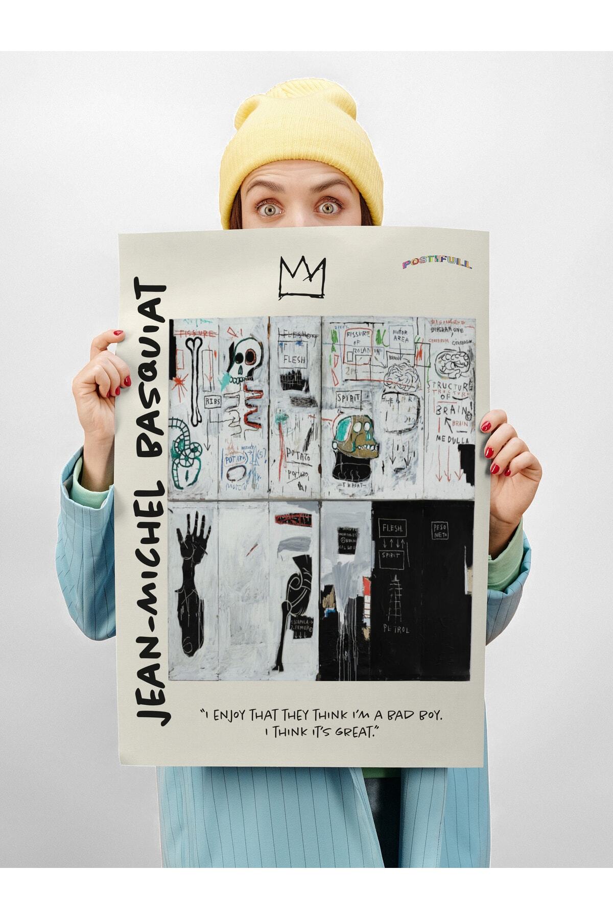 Jean-michel Basquiat Duvar Posteri, Modern Sanat, Sanat Serisi Poster - Kalın Kağıt - Çerçevesiz