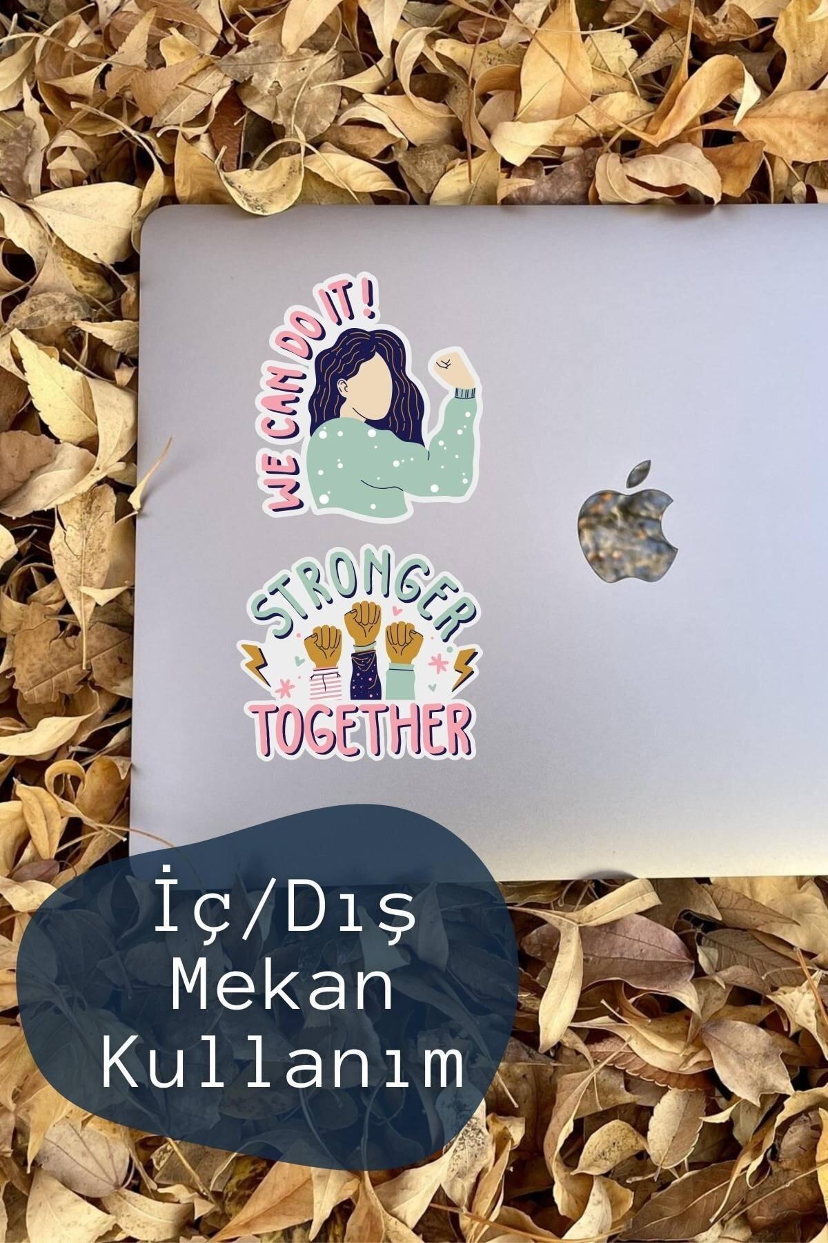 Kadın Gücü Temalı Sticker Seti - 7 Adet Etiket Seti- Telefon, Tablet, Defter Laptop Uyumlu Etiket