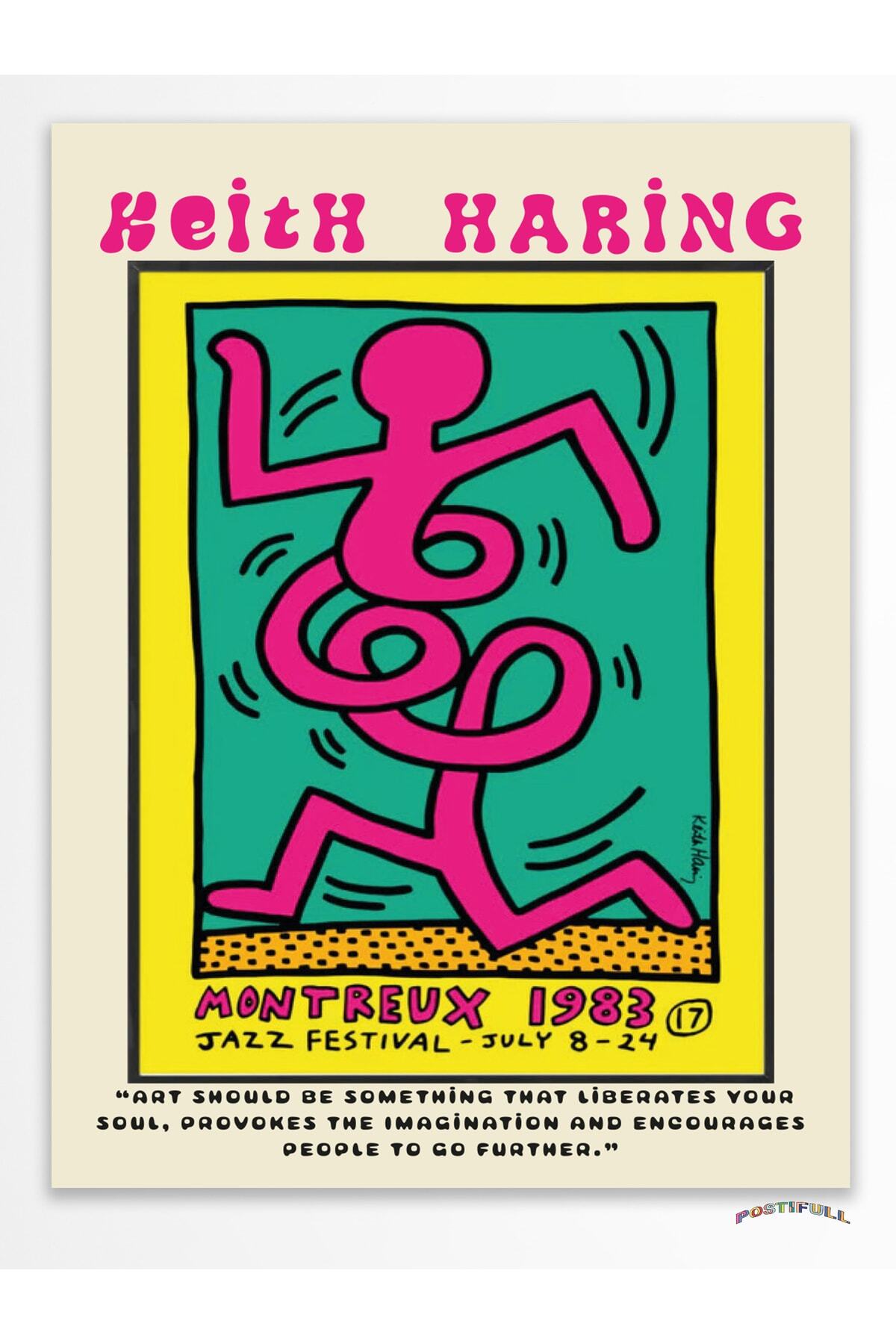 Keith Haring Tasarım Poster - Modern Sanat Duvar Posteri - Çerçevesiz Poster - Sanat Serisi