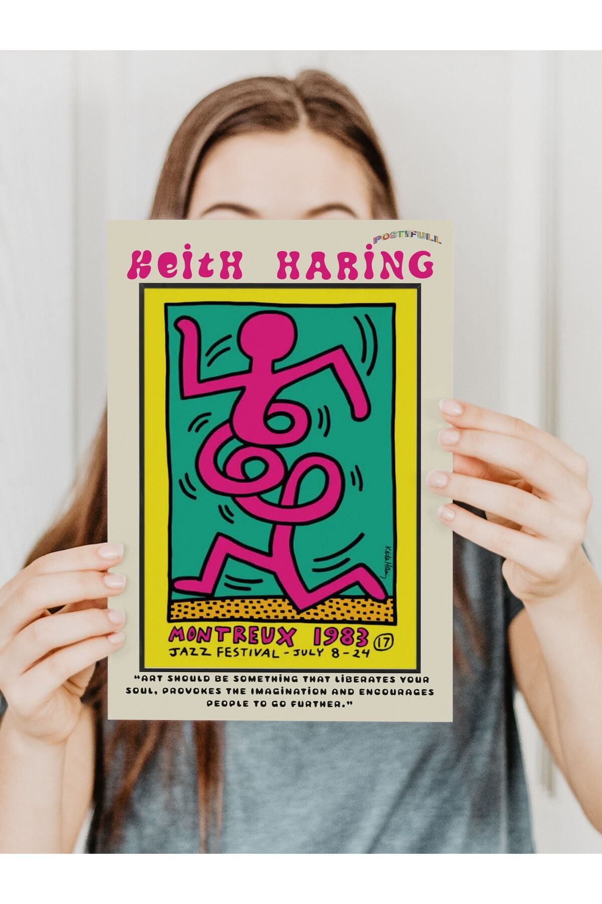 Keith Haring Tasarım Poster - Modern Sanat Duvar Posteri - Çerçevesiz Poster - Sanat Serisi