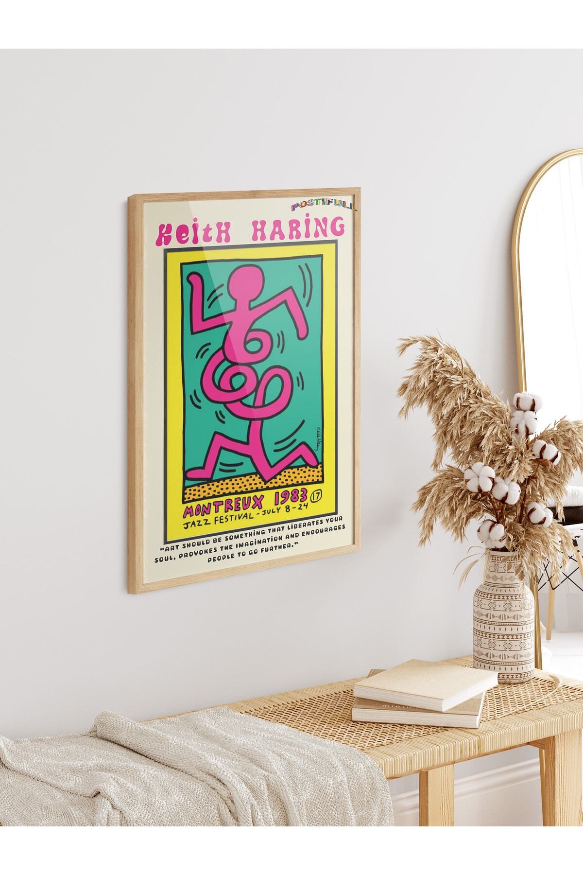 Keith Haring Tasarım Poster - Modern Sanat Duvar Posteri - Çerçevesiz Poster - Sanat Serisi