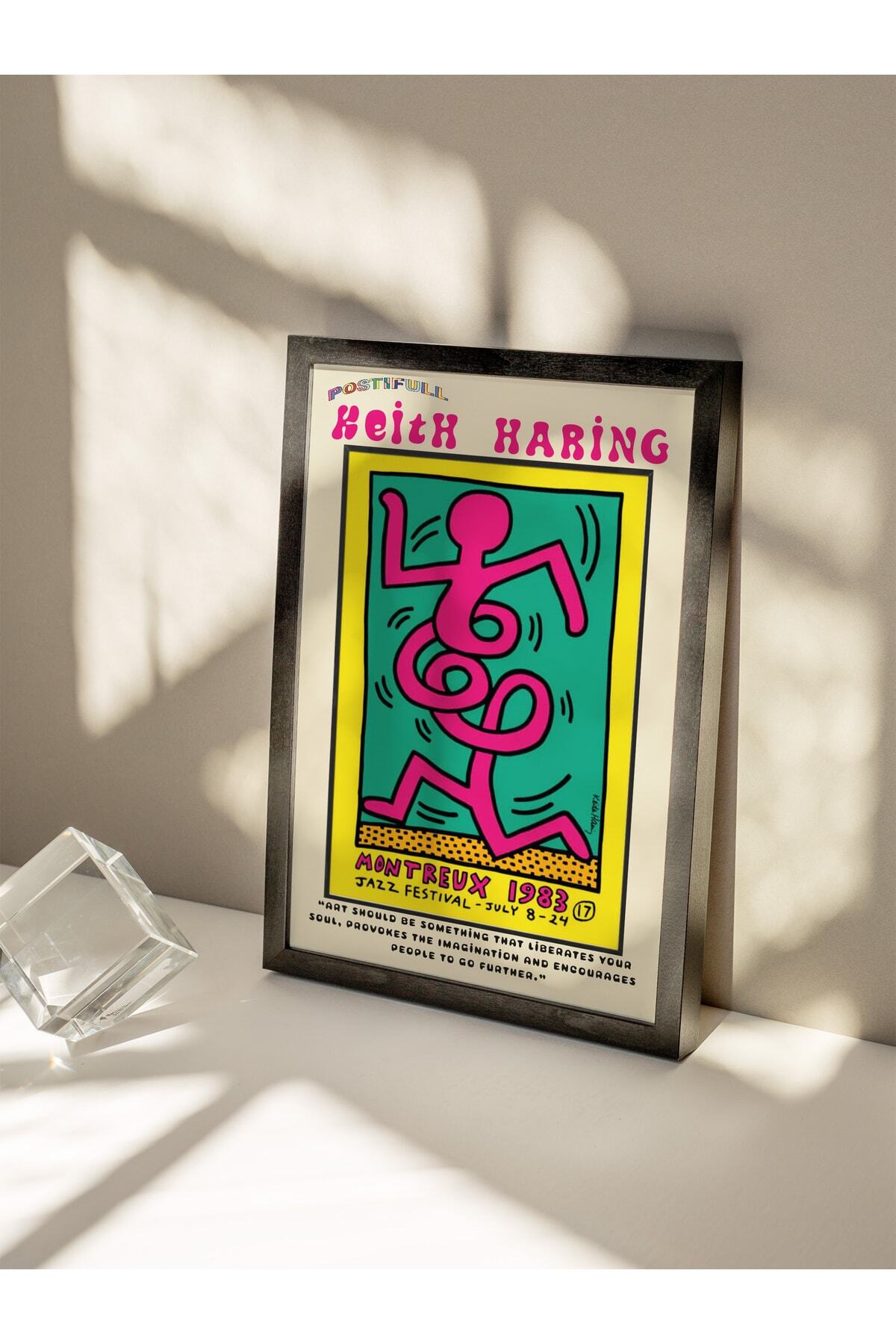 Keith Haring Tasarım Poster - Modern Sanat Duvar Posteri - Çerçevesiz Poster - Sanat Serisi