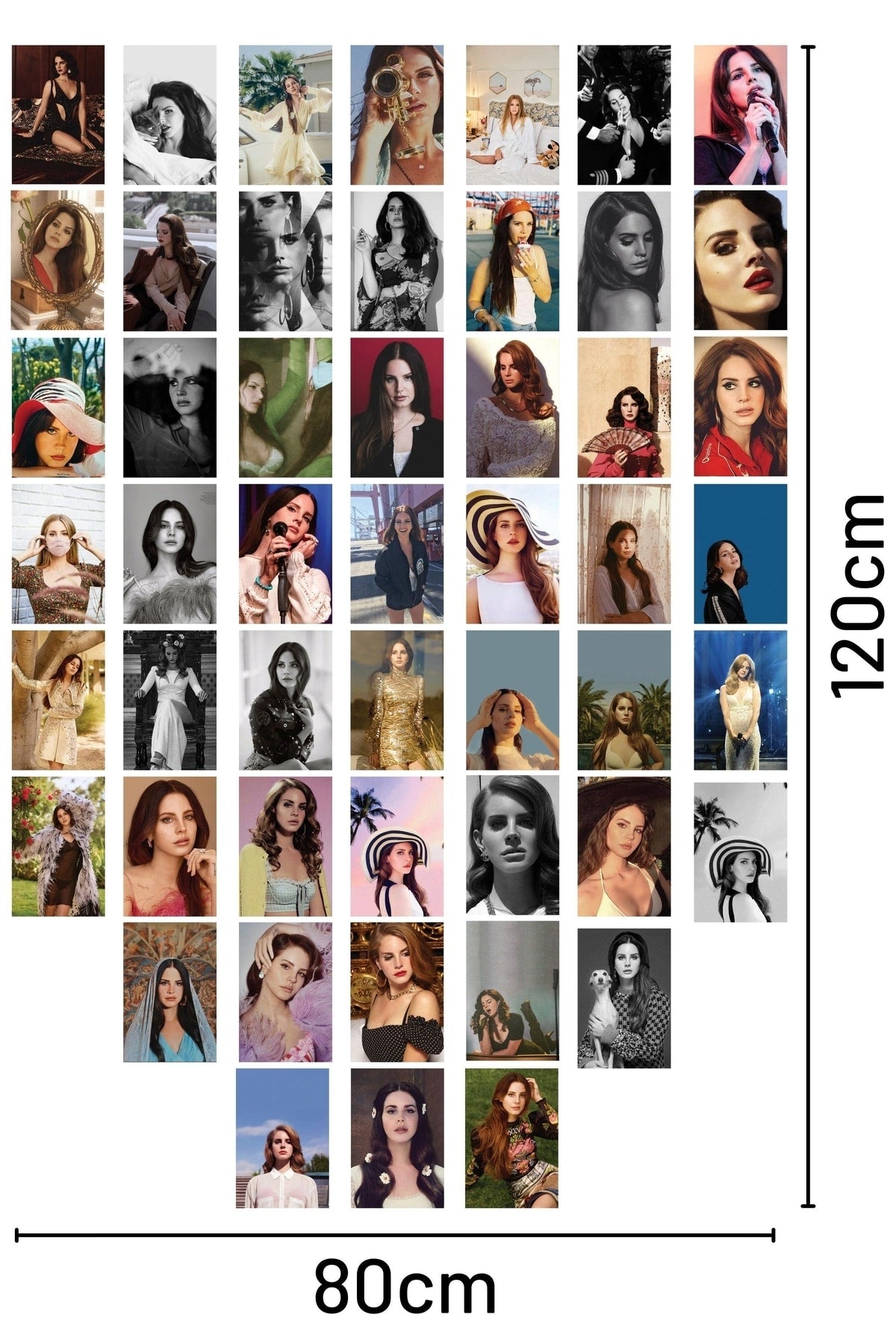 Lana Del Rey Kolaj Poster Seti - 50 Adet - Duvar Dekoru - 10cm*15cm - Kalın Kuşe Kağıt