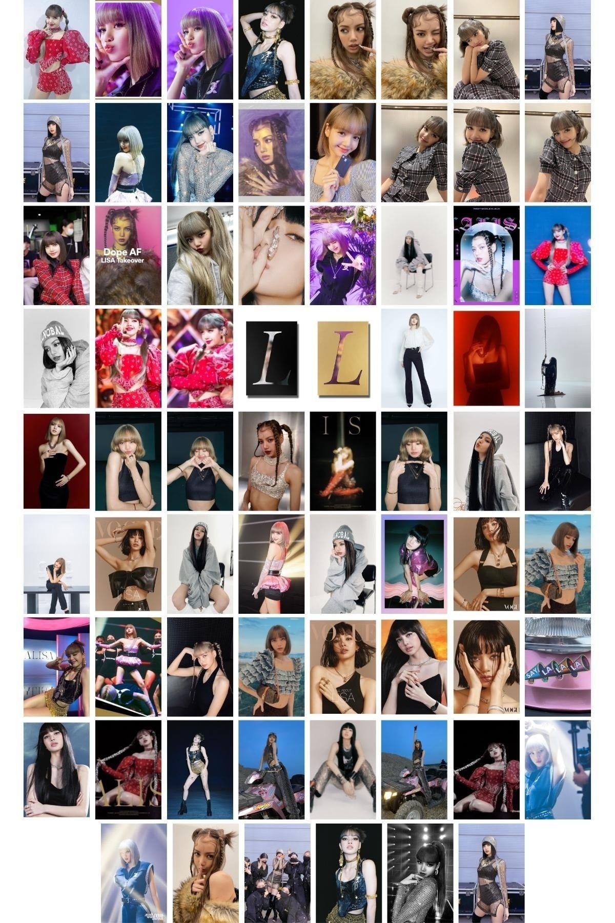 Lisa Poster Seti, Arkası Yapışkanlı 70 Adet Blackpink Poster,lalisa, K-pop Poster Seti