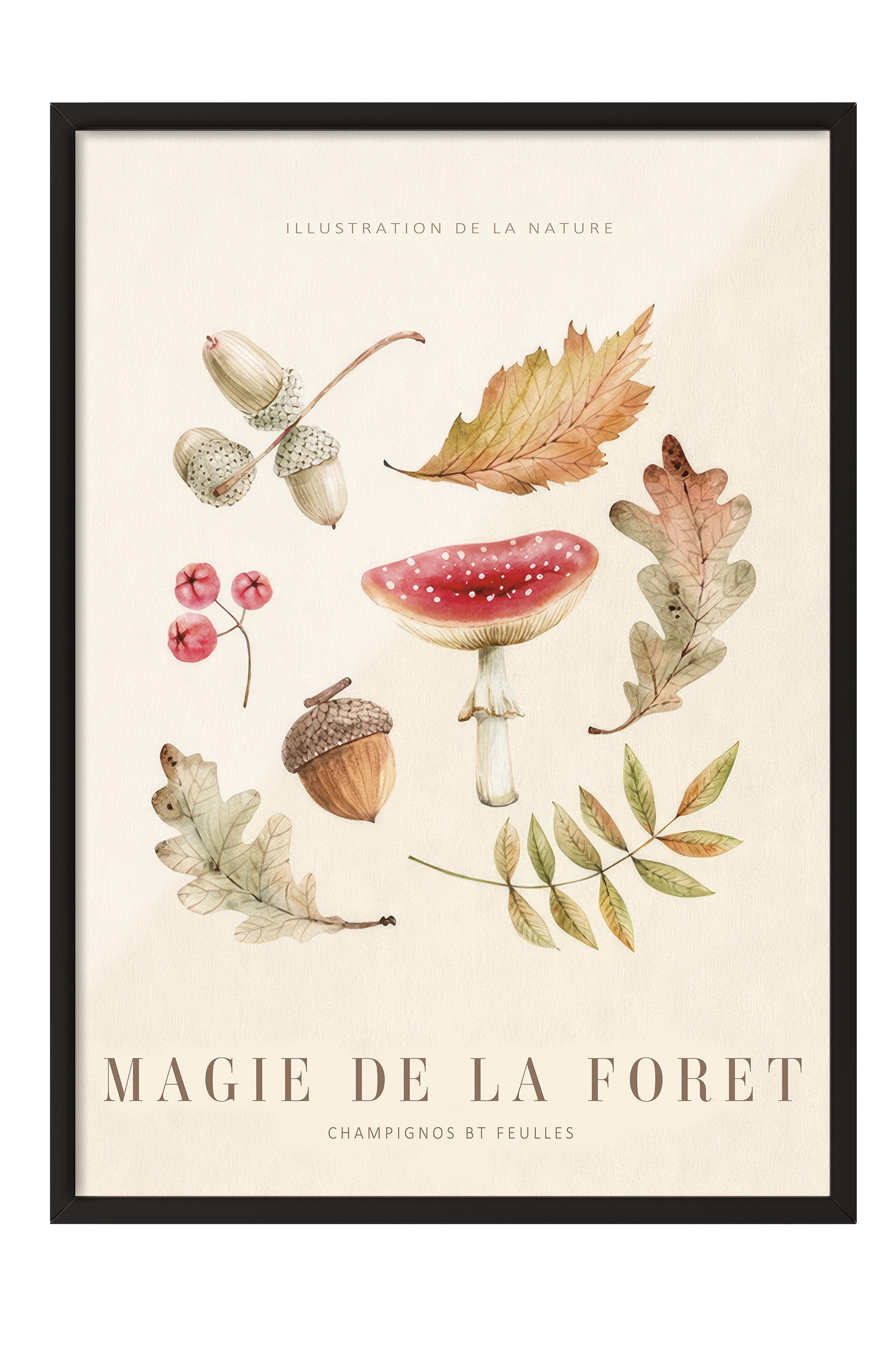 Magic of the Forest No1 Çerçeveli Tablo, Dikey Duvar Tablosu Comfort Serisi NO:108564