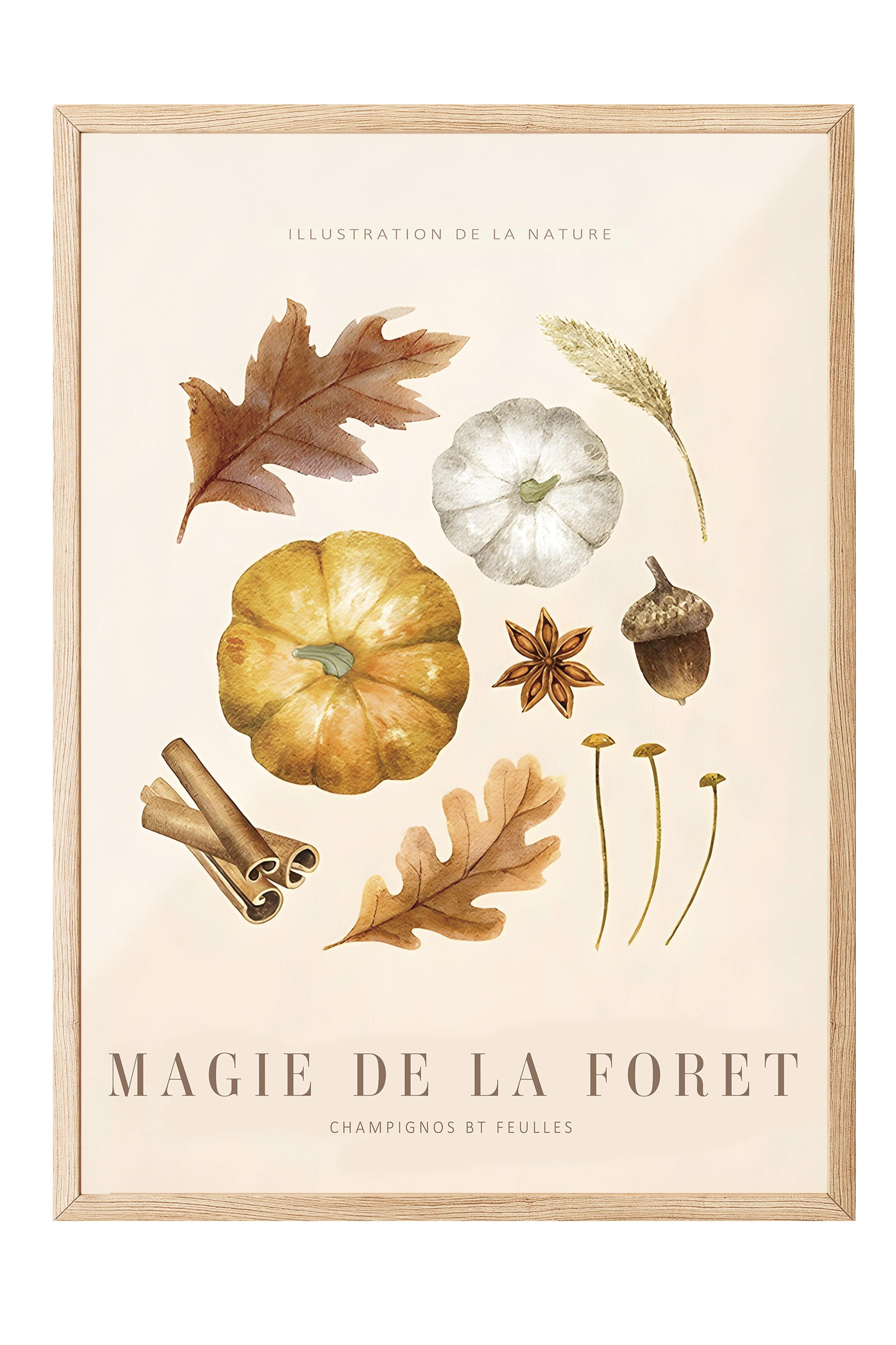 Magic of the Forest No2  Ahşap Çerçeveli Tablo, Duvar Tablosu Comfort Serisi NO:108565