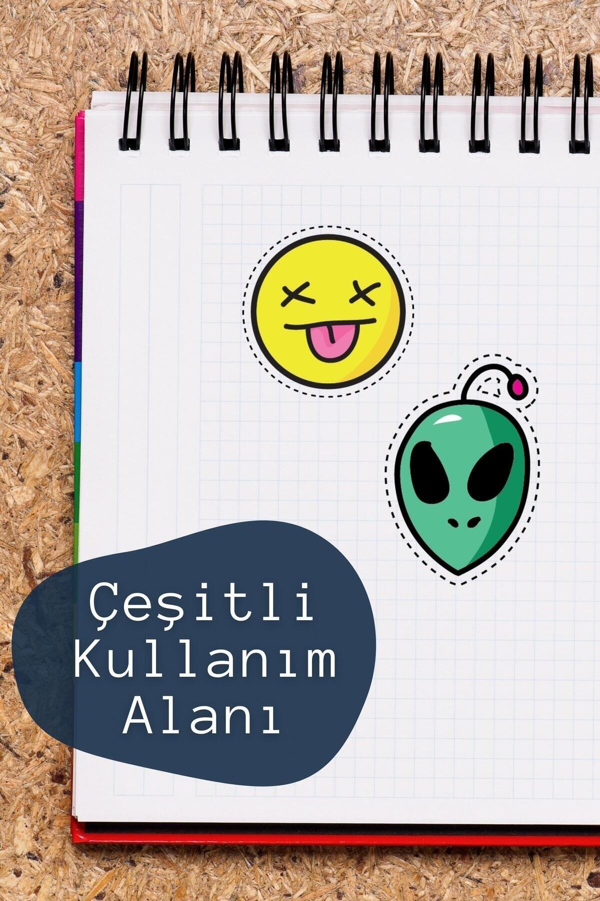 Minimal Temalı Sticker Seti - 19 Adet Etiket Seti- Telefon, Tablet, Defter Laptop Uyumlu Etiket