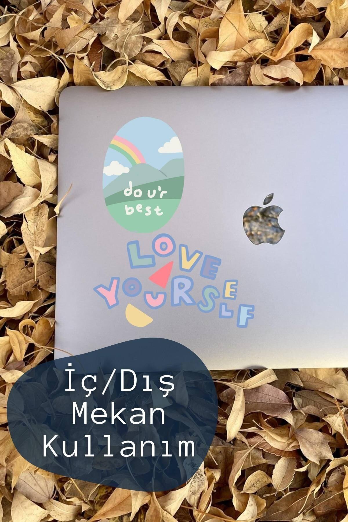 Motivasyon Temalı Sticker Seti - 5 Adet Etiket Seti- Telefon, Tablet, Defter Laptop Uyumlu Etiket