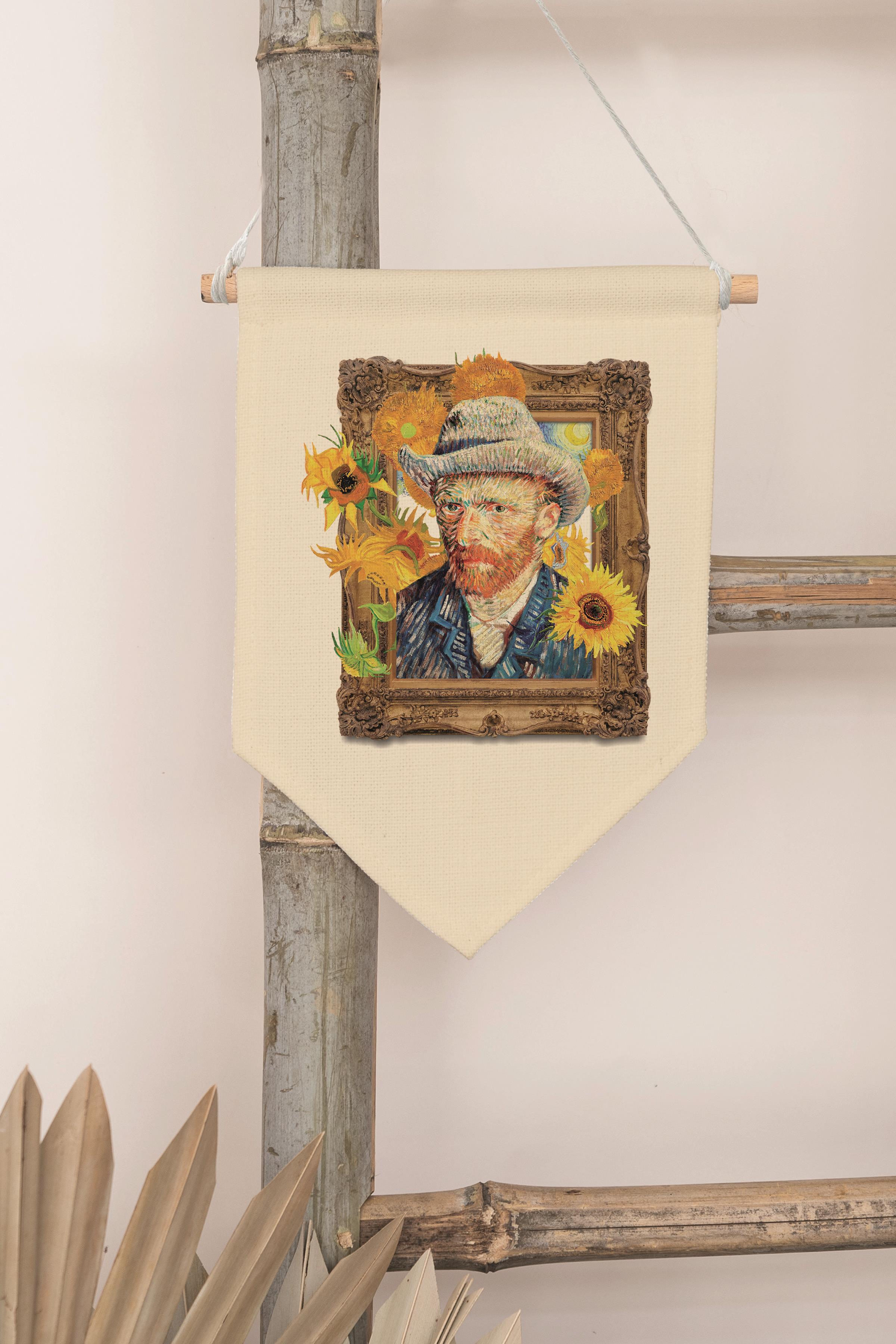 Mutfak Duvar Dekoru, Pinterest Oda Dekoru, Van Gogh Sanat Serisi, Kanvas Flama Duvar Örtüsü NO:457